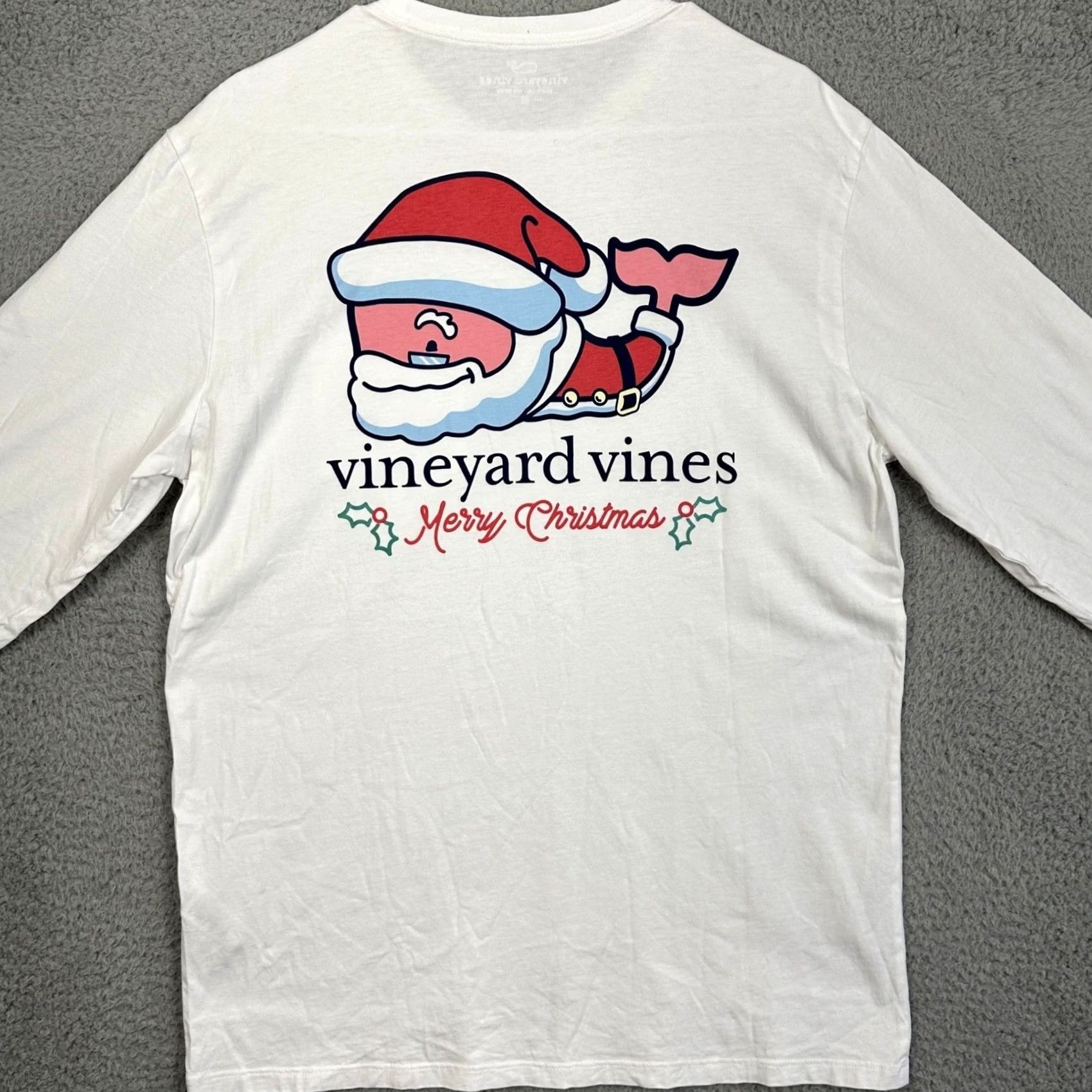 Vineyard Vines Vineyard Vines Shirt Adult Medium Long Sleeve White Santa Merry Christmas Size US M / EU 48-50 / 2 - 3 Thumbnail