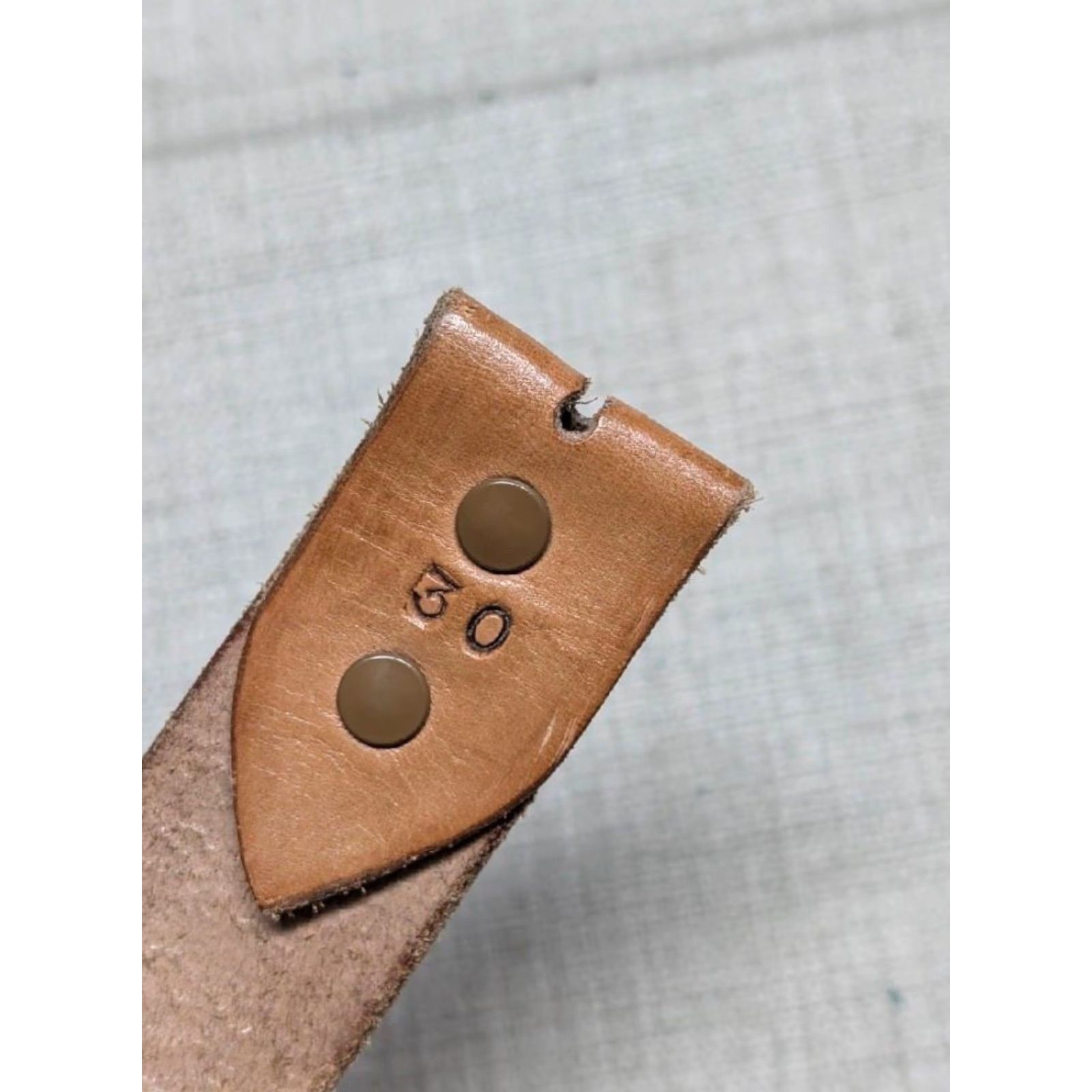 Vintage VINTAGE handcrafted western belt Tooled Buckle 28 belt Brown leather acorns cowhide Full Grain Leather Mens Belt Size 28 - 6 Thumbnail