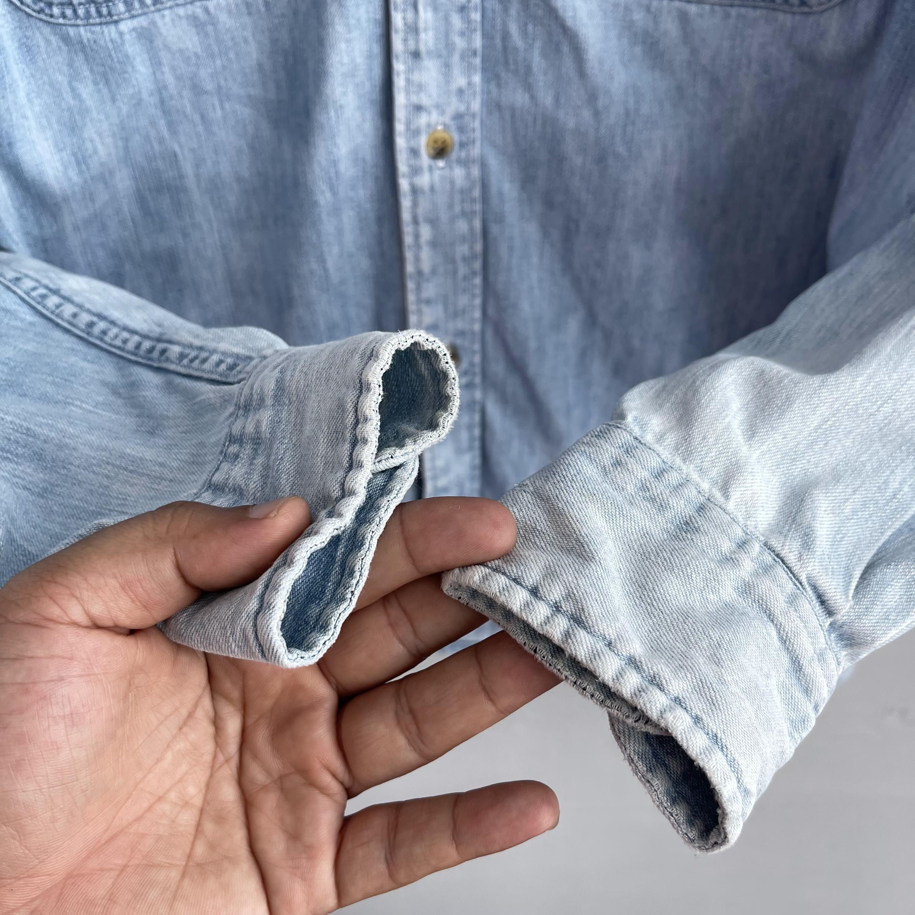 Levi's × Vintage Vintage LEVIS Orange Tab Denim Workers Button Up Shirt Size US M / EU 48-50 / 2 - 6 Thumbnail