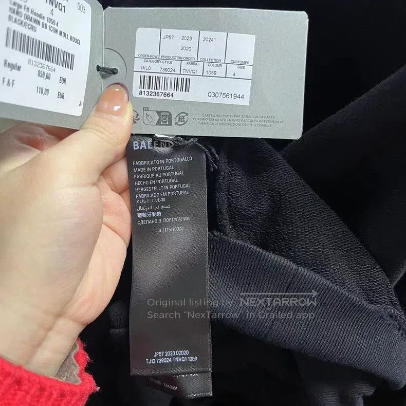 Balenciaga Balenciaga Logo Printed Hooded Sweatshirt Size US L / EU 52-54 / 3 - 5 Thumbnail