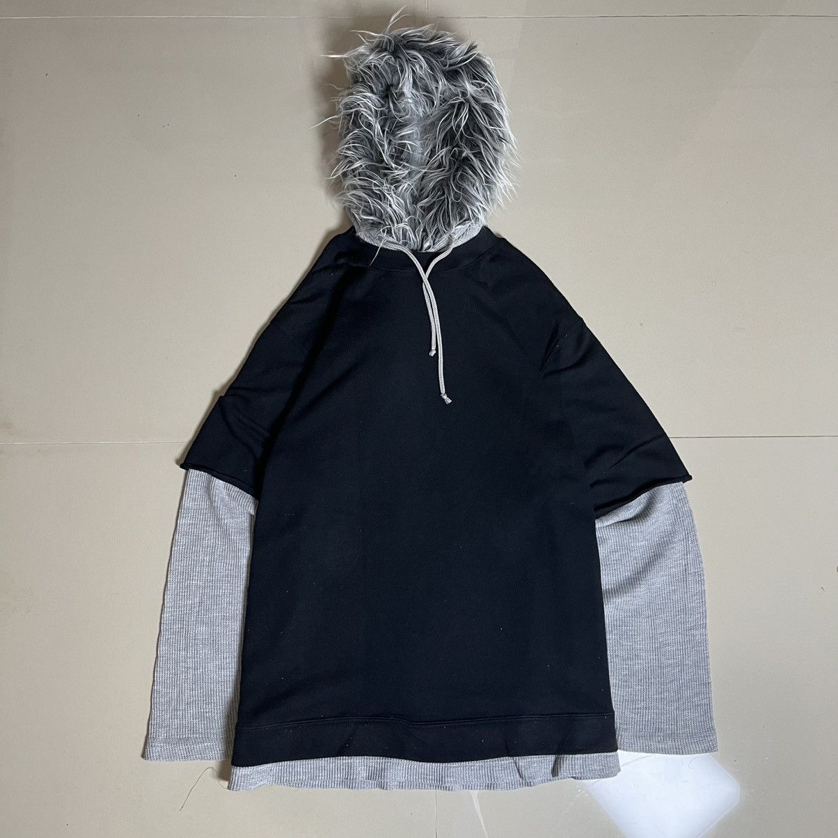 Japanese Brand Bashe Japan Faux Fur Hoodie – Layered LGB Style Size US L / EU 52-54 / 3 - 1 Thumbnail