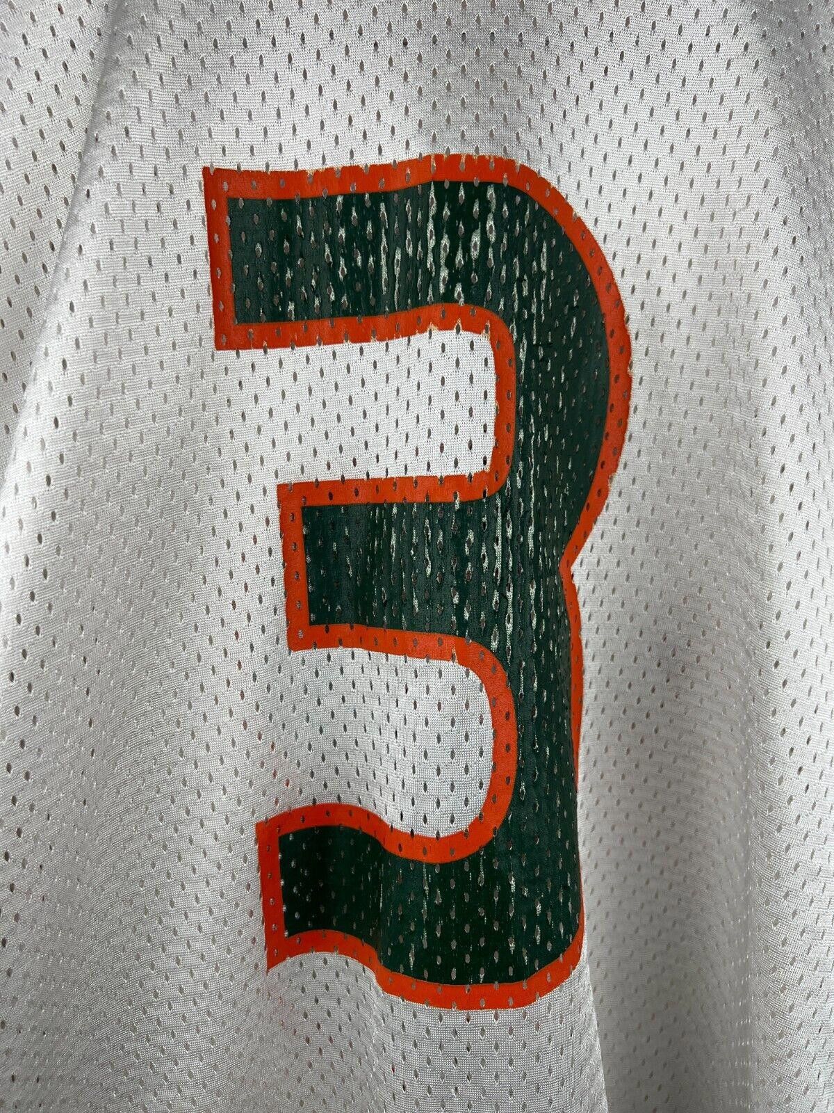 Nike Maimi Hurricanes Jersey Men's XL White Nike NCAA Football Size ONE SIZE - 4 Thumbnail