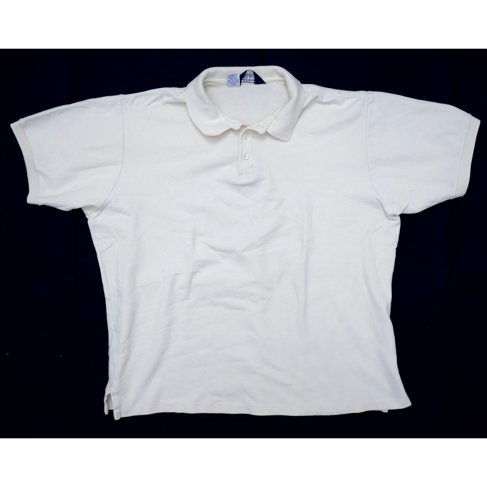 Lands' End × Vintage Vintage 90s Lands' End White Polo Shirt Men's XL Size US XL / EU 56 / 4 - 1 Thumbnail