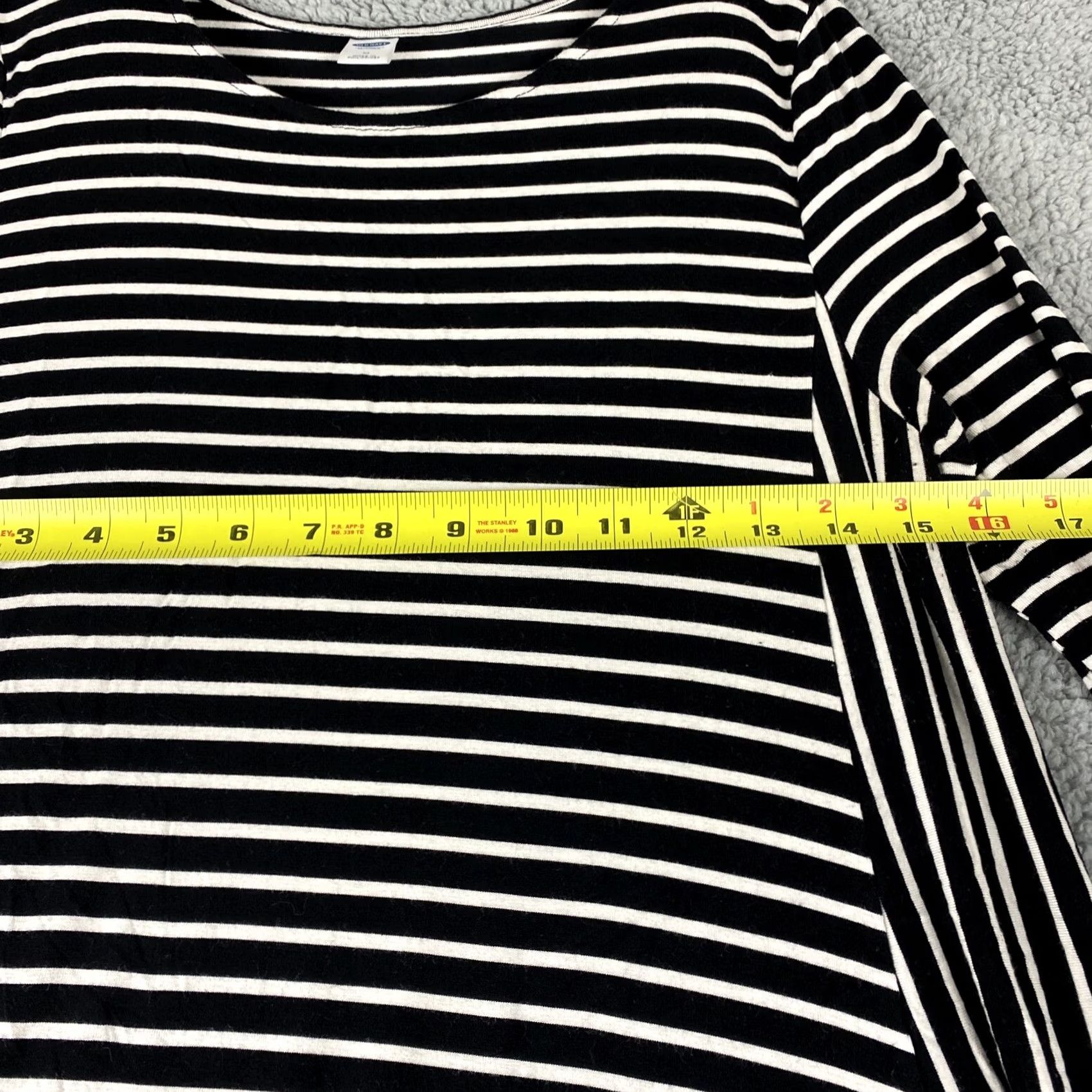 Old Navy Old Navy Dress Tunic Women Multicolor Striped Long Sleeve Medium/ 30-2 Black White Casual Shirt Womens Size M / US 6-8 / IT 42-44 - 5 Thumbnail