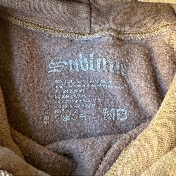 Band Tees × Sublime SUBLIME WASHED BROWN HOODIE SZ MEDIUM Size US M / EU 48-50 / 2 - 3 Thumbnail