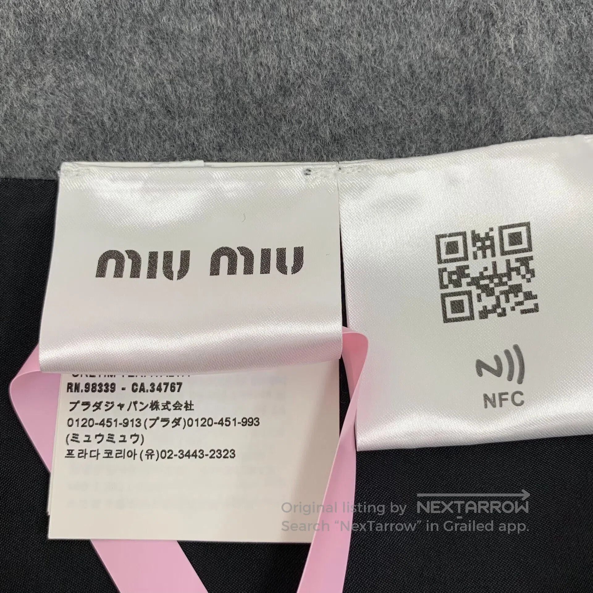 Miu Miu gray embroidered wool casual skirt by miu miu. Size US 38 / EU 54 - 7 Thumbnail