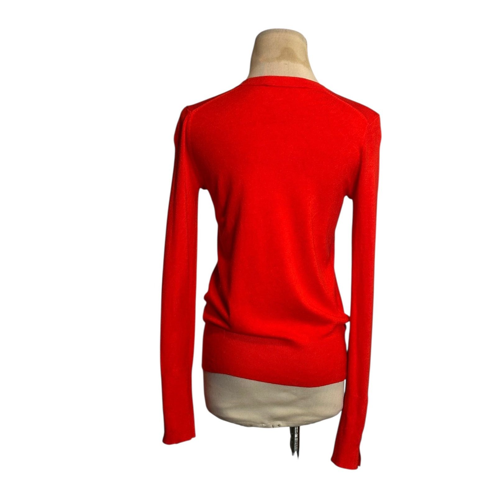 Zara Zara bright red crew neck long sleeves sweater size Small Size S / US 4 / IT 40 - 2 Thumbnail