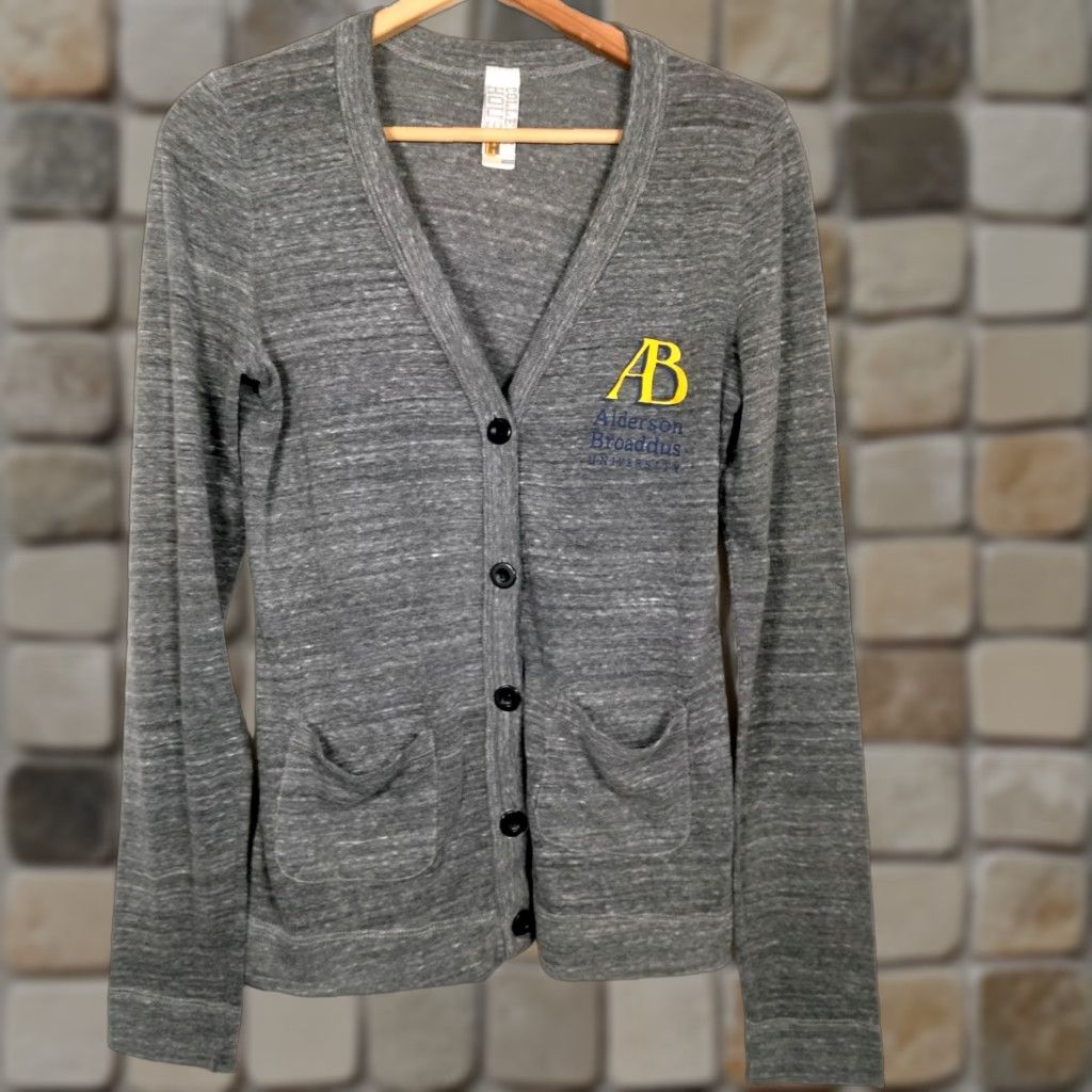 Vintage VINTAGE College House Cardigan Shirt Women M Gray Jersey Knit Academia Alderson Broaddus University Slim College School 90s Mens Womens? Size M / US 6-8 / IT 42-44 - 1 Thumbnail