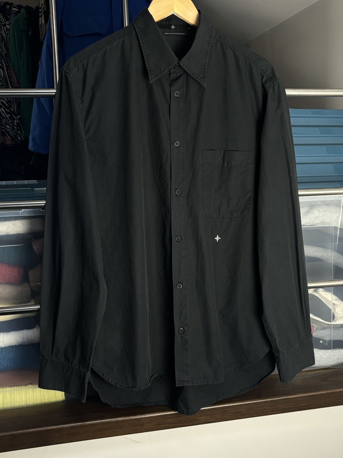 Massimo Osti Stone Island Vintage Long Sleeve Shirt 90s Size US XL / EU 56 / 4 - 2 Thumbnail