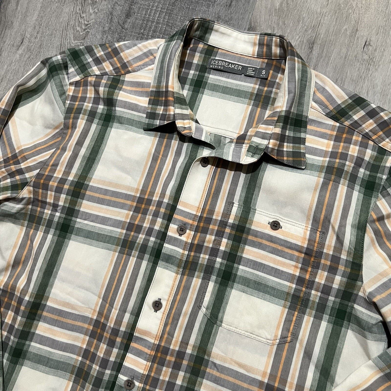 Other Icebreaker Merino Shirt Mens White/Green Plaid Flannel Shirt Size US S / EU 44-46 / 1 - 2 Thumbnail