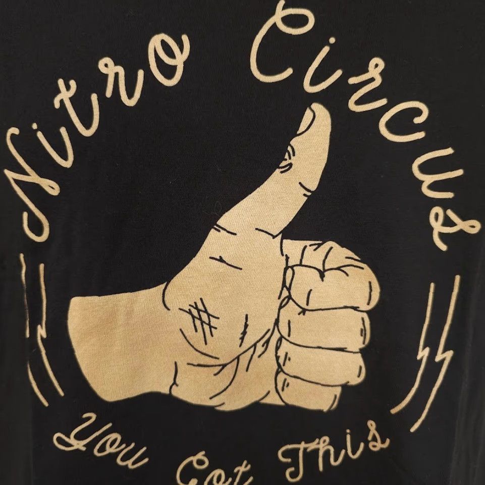 Vintage Nitro Circus T Shirt Mens Size Medium Black Thumbs Up You Got This Made In USA Size US M / EU 48-50 / 2 - 3 Thumbnail