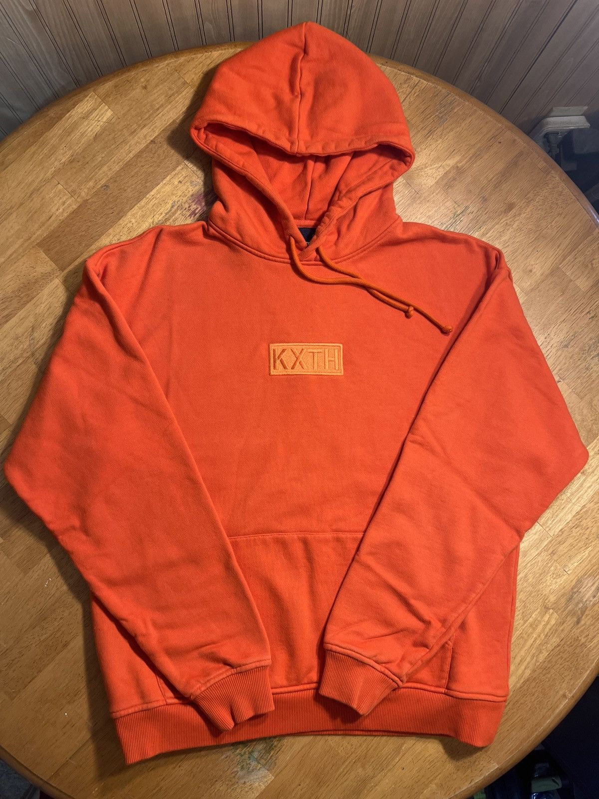 image of Kith Cyber Monday Box Logo Hoodie - Wildfire in Orange, Men's (Size Small)