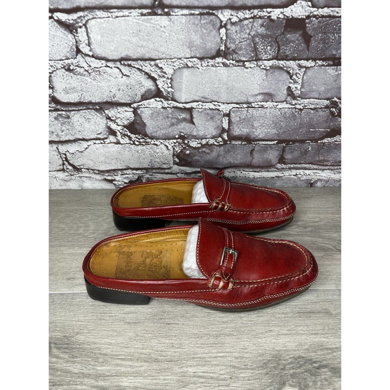 Cole Haan Cole Haan Country Red Leather Strap Mules Shoes Women Sz 6.5 Size US 6.5 / IT 36.5 - 3 Thumbnail
