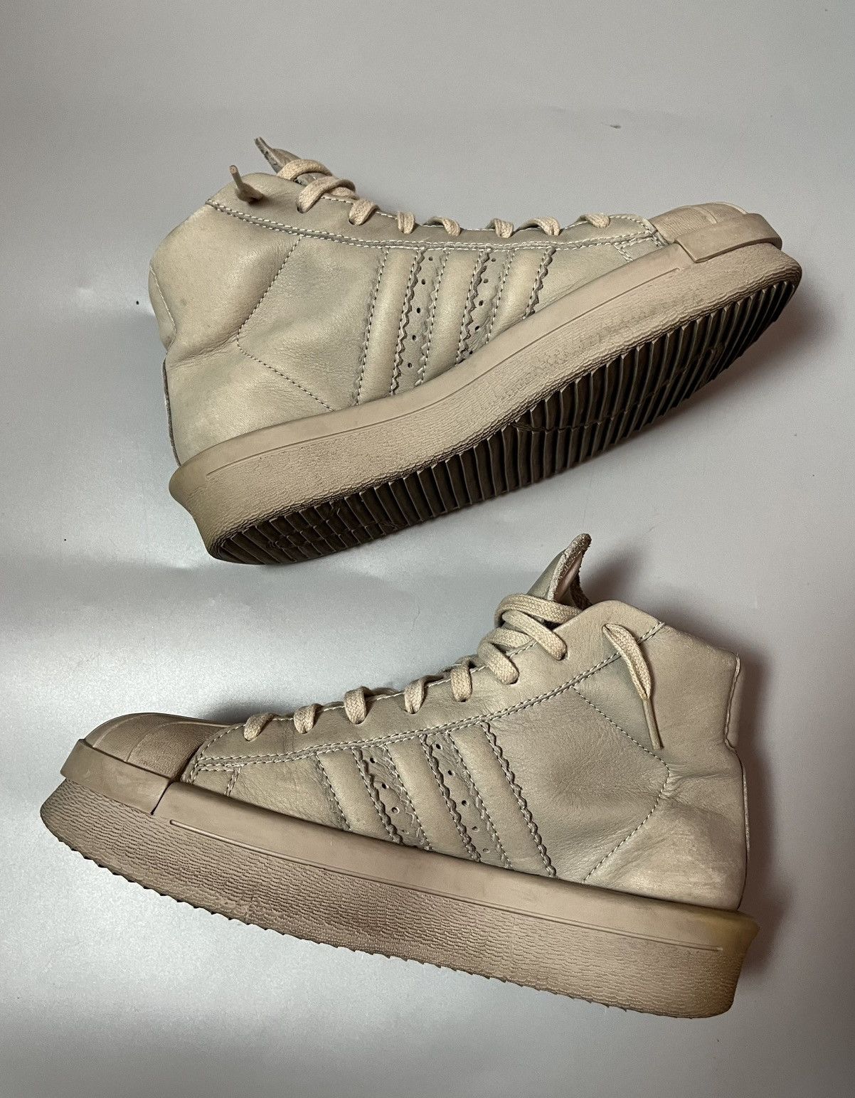 Adidas × Rick Owens Adidas x Rick Owens AW16 Mastodon Pro Model “pearl” sneaker Size US 6 / IT 36 - 2 Thumbnail