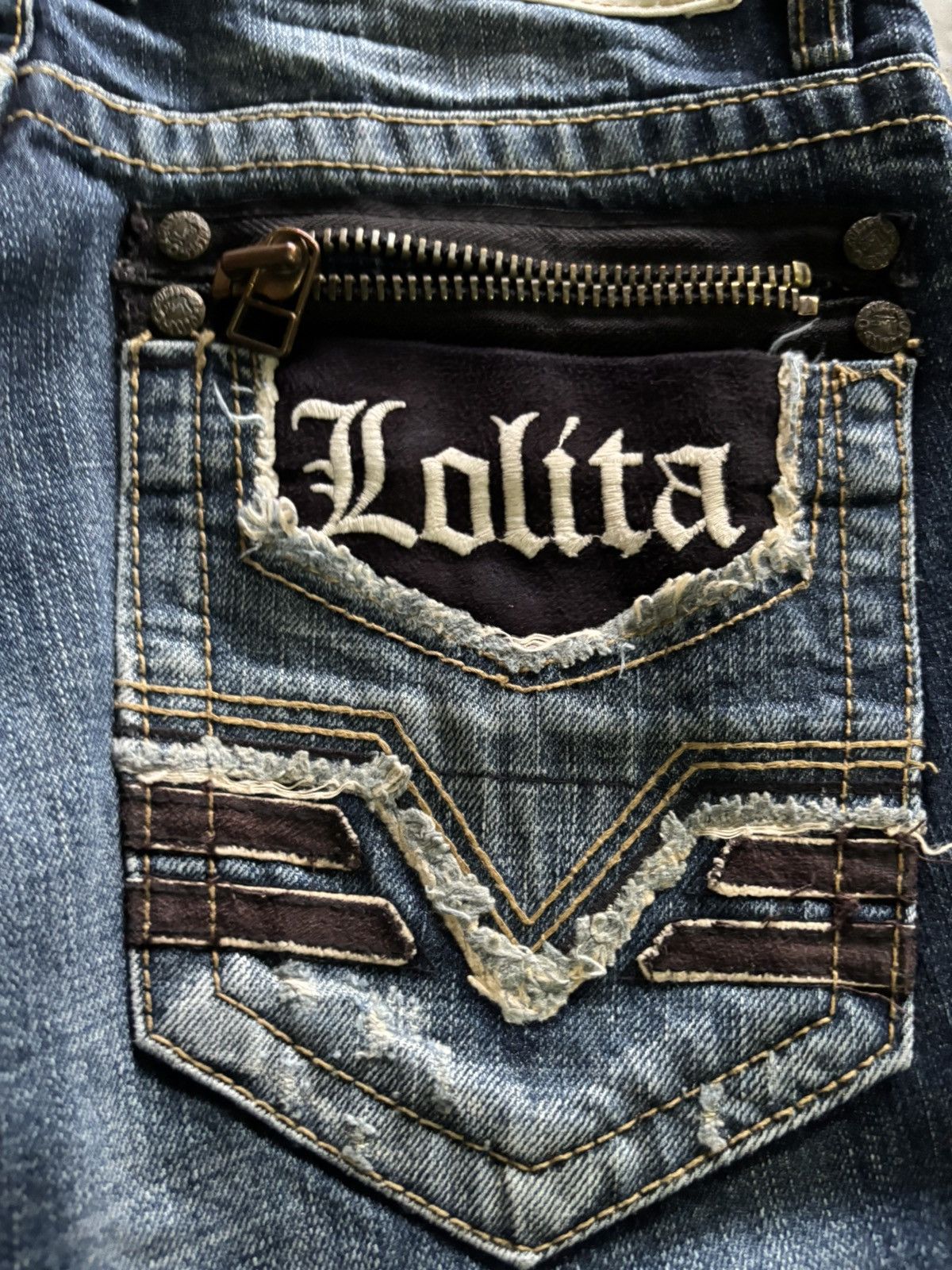 If Six Was Nine y2k lolita distressed style sick stone wash japanese jeans Size US 31 - 18 Thumbnail
