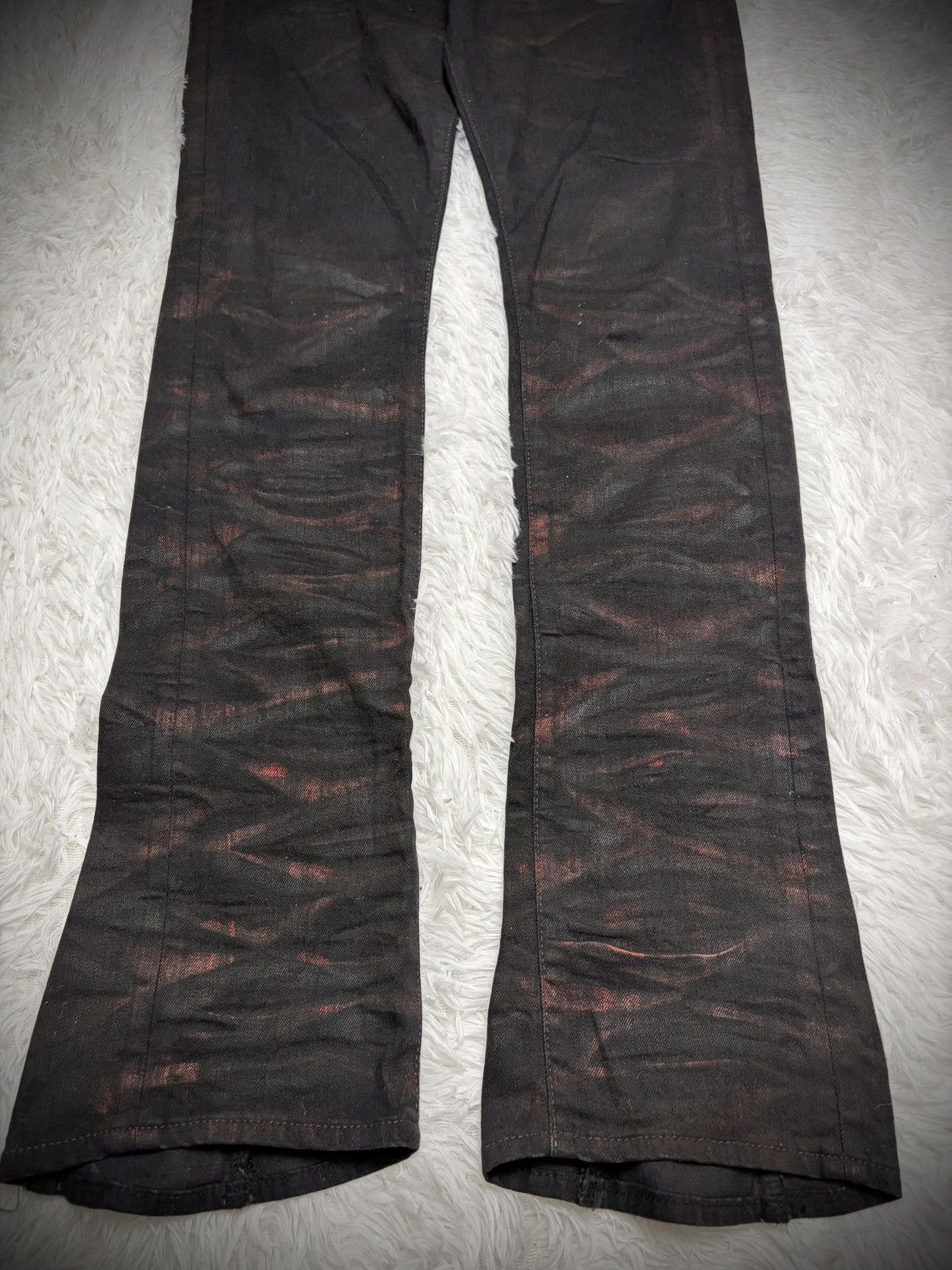 If Six Was Nine Rare Civarize waxed luster flared jeans Size US 31 - 2 Thumbnail