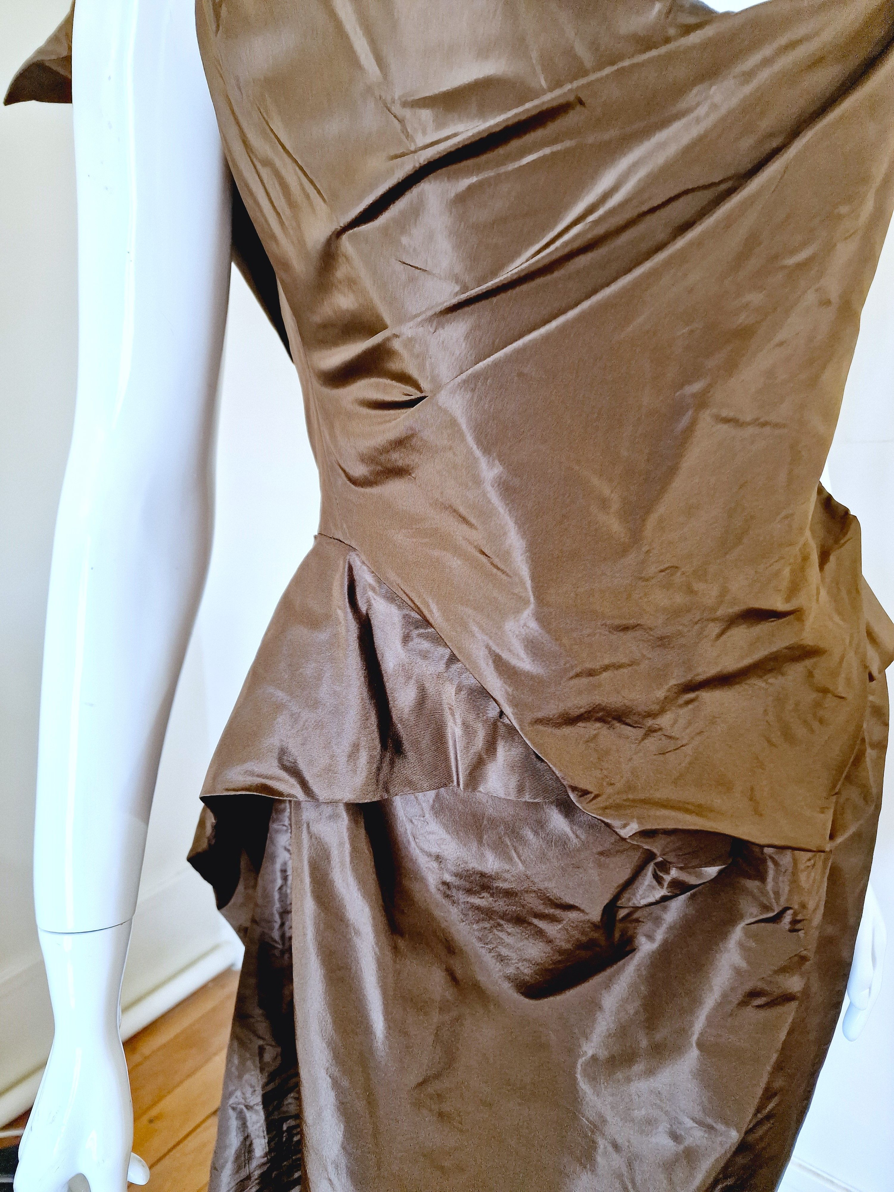 Vivienne Westwood Vivienne Westwood Bustier Corset Brown Taffeta Large Dress Size L / US 10 / IT 46 - 11 Thumbnail