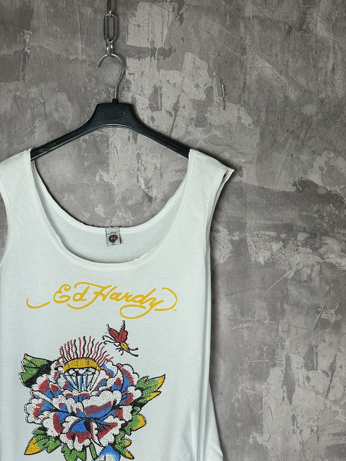 Ed Hardy Vintage Ed Hardy By Christian Audigier Sleeveles Shirt Size US XXL / EU 58 / 5 - 4 Thumbnail