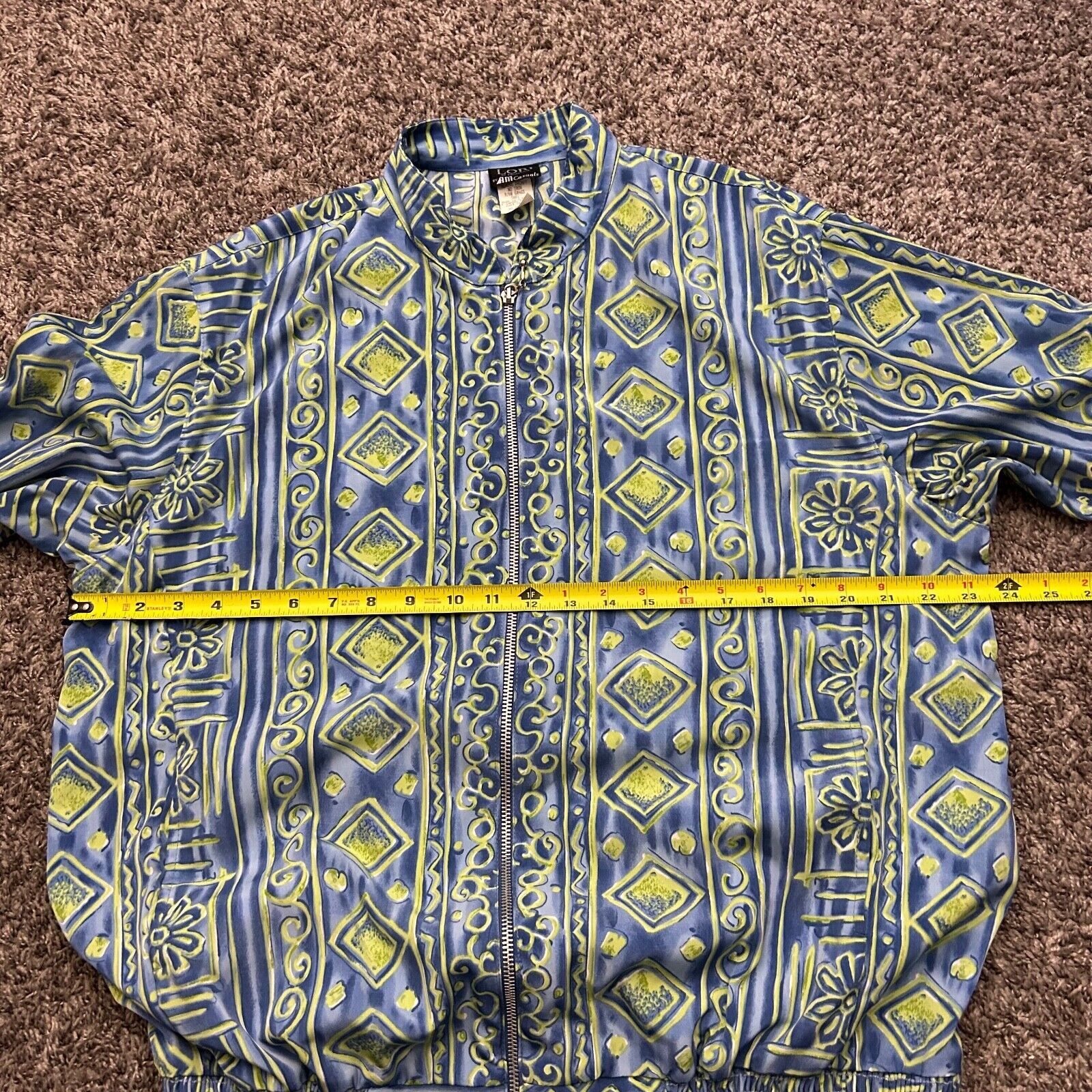 Vintage Vintage 80s Jacket Abstract Geometric Full Zip Womens Large Size L / US 10 / IT 46 - 7 Thumbnail