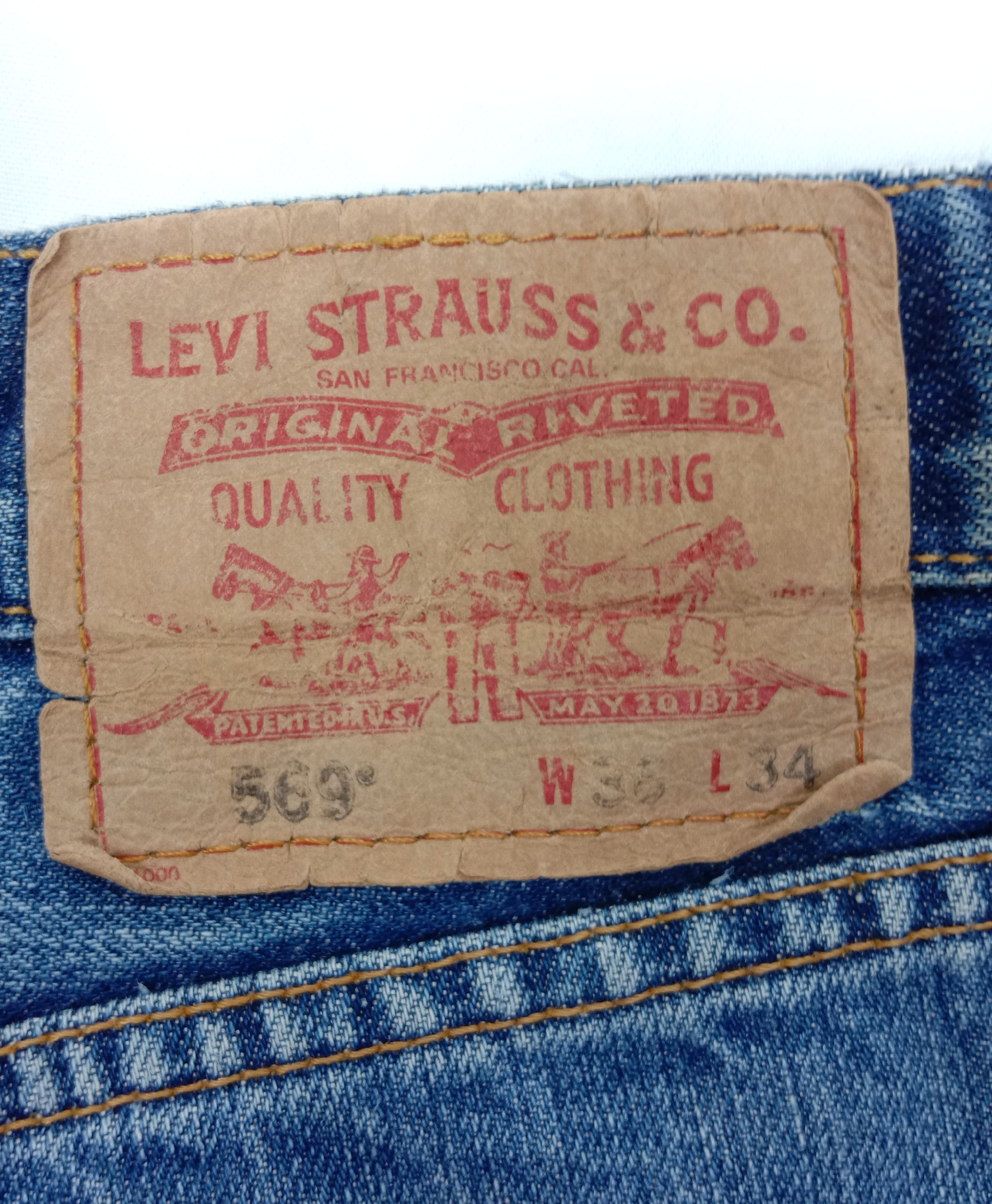 Levi's Vintage Levi’s 569 Jeans Loose Straight Distressed Denim Size US 36 / EU 52 - 13 Thumbnail