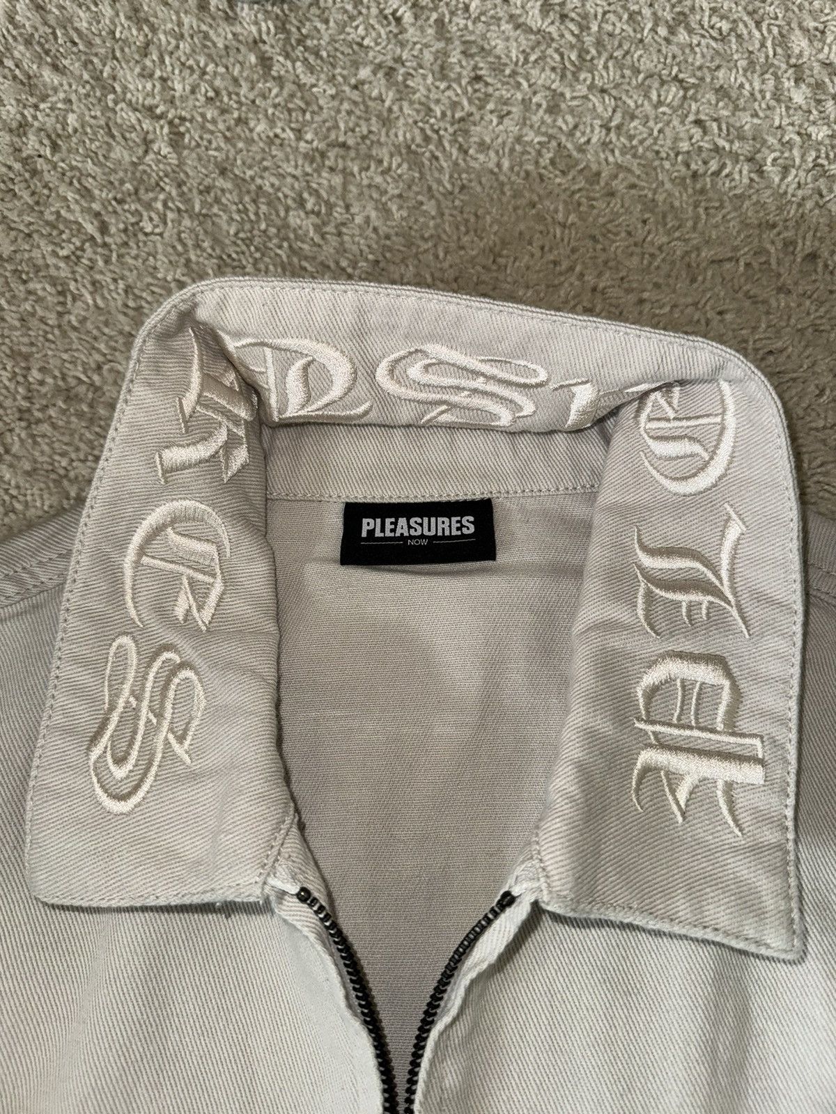 Pleasures Pleasures White Denim Jacket Size US S / EU 44-46 / 1 - 4 Thumbnail