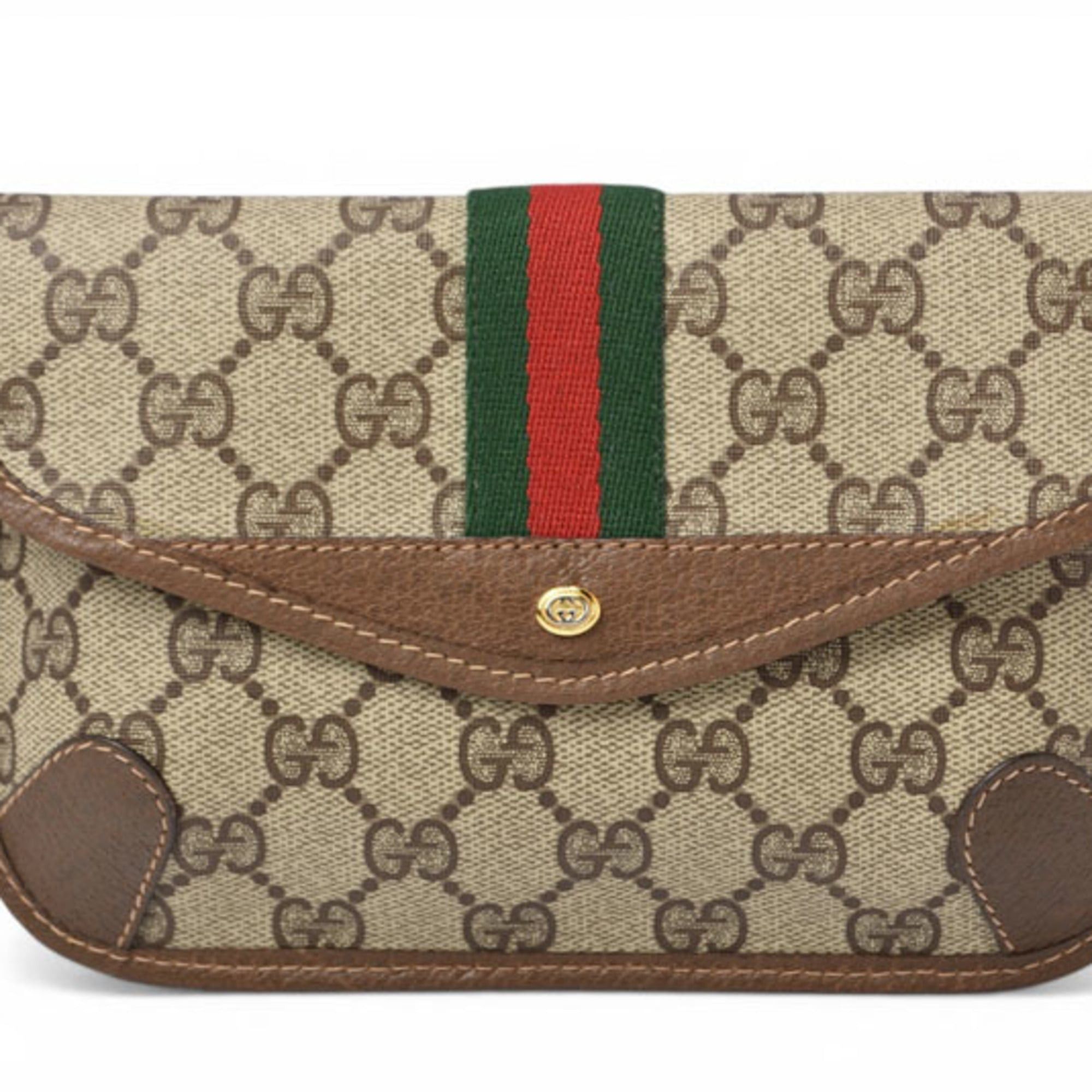 Gucci Gucci pouch, Old GG Plus, Sherry line, beige and brown. Size ONE SIZE - 1 Thumbnail