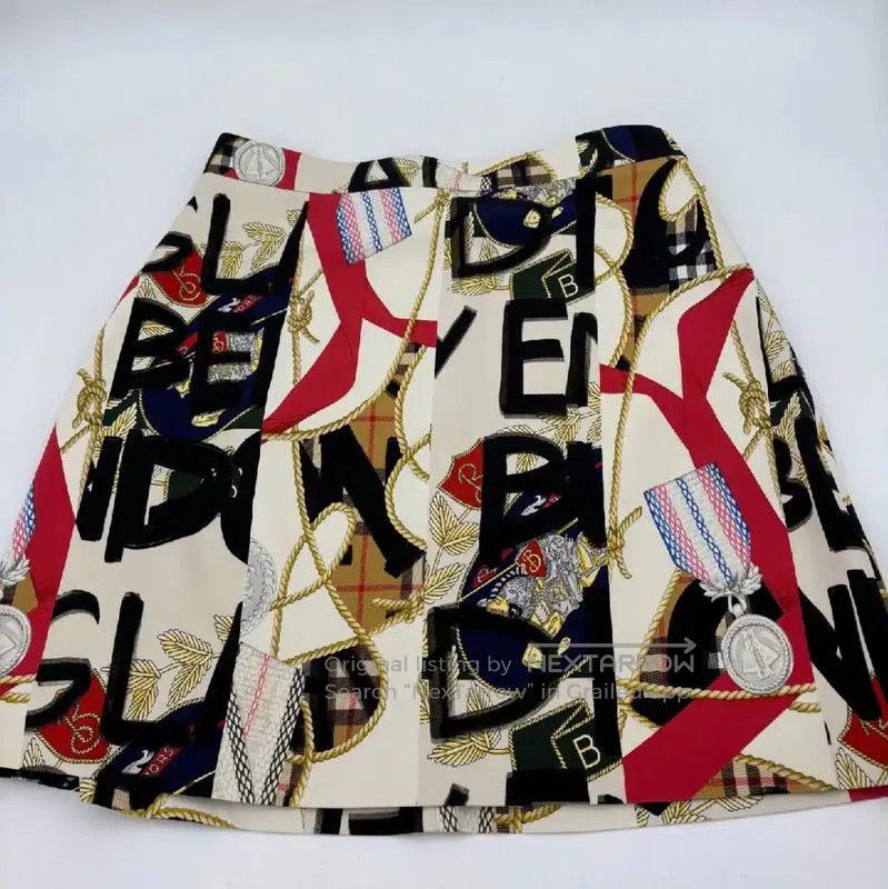 Burberry Burberry Summer Multicolor Silk Mini Skirt. Size 23" - 2 Thumbnail