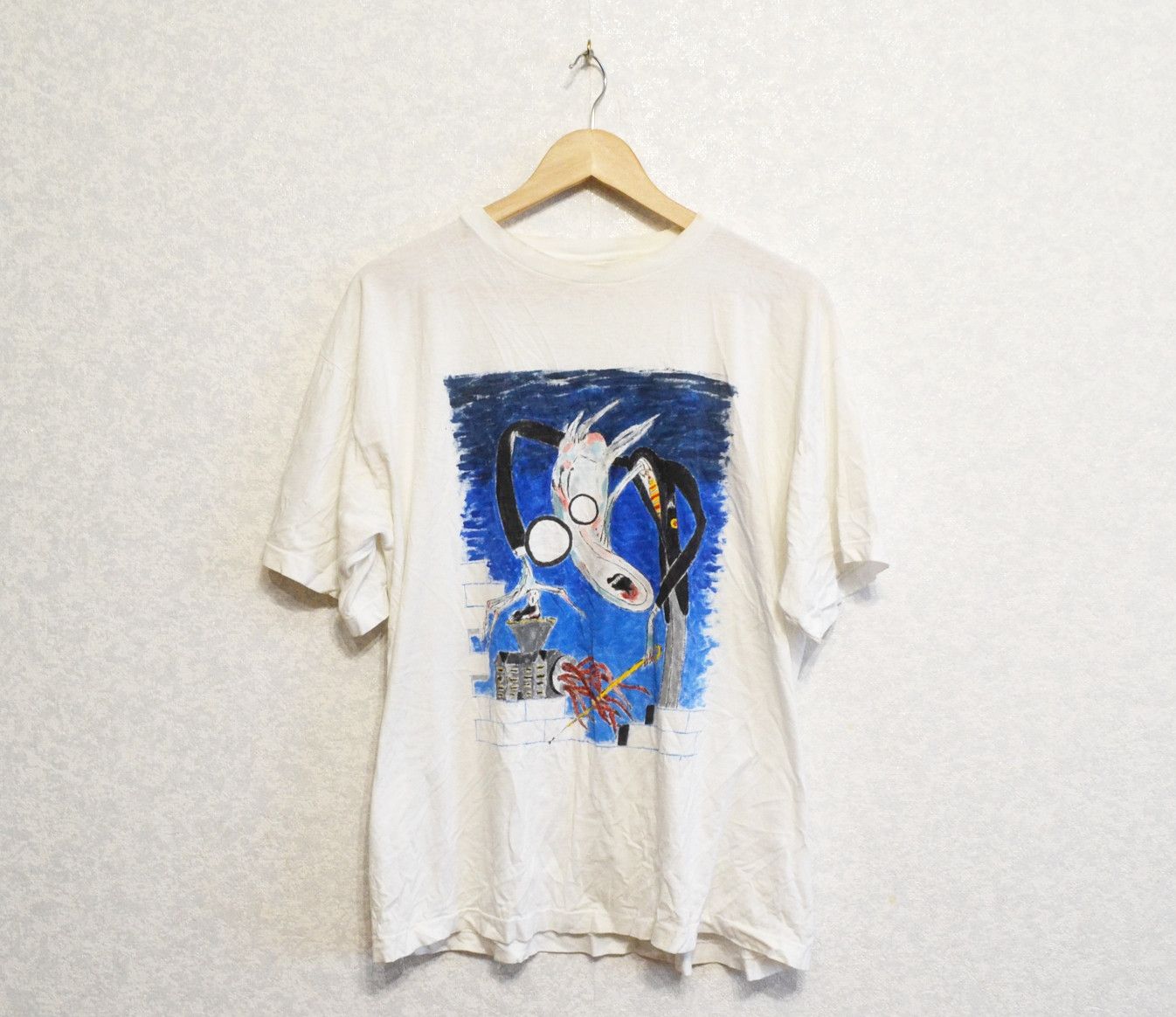 Band Tees × Pink Floyd × Vintage PINK FLOYD The Wall vintage Rare 1980's tour concert t-shirt Size US L / EU 52-54 / 3 - 1 Thumbnail