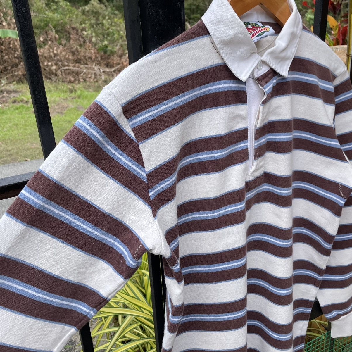 Vintage 🔥Vintage Barbarian Rugby Wear Striped Polos Rugby Shirts Size US M / EU 48-50 / 2 - 6 Thumbnail