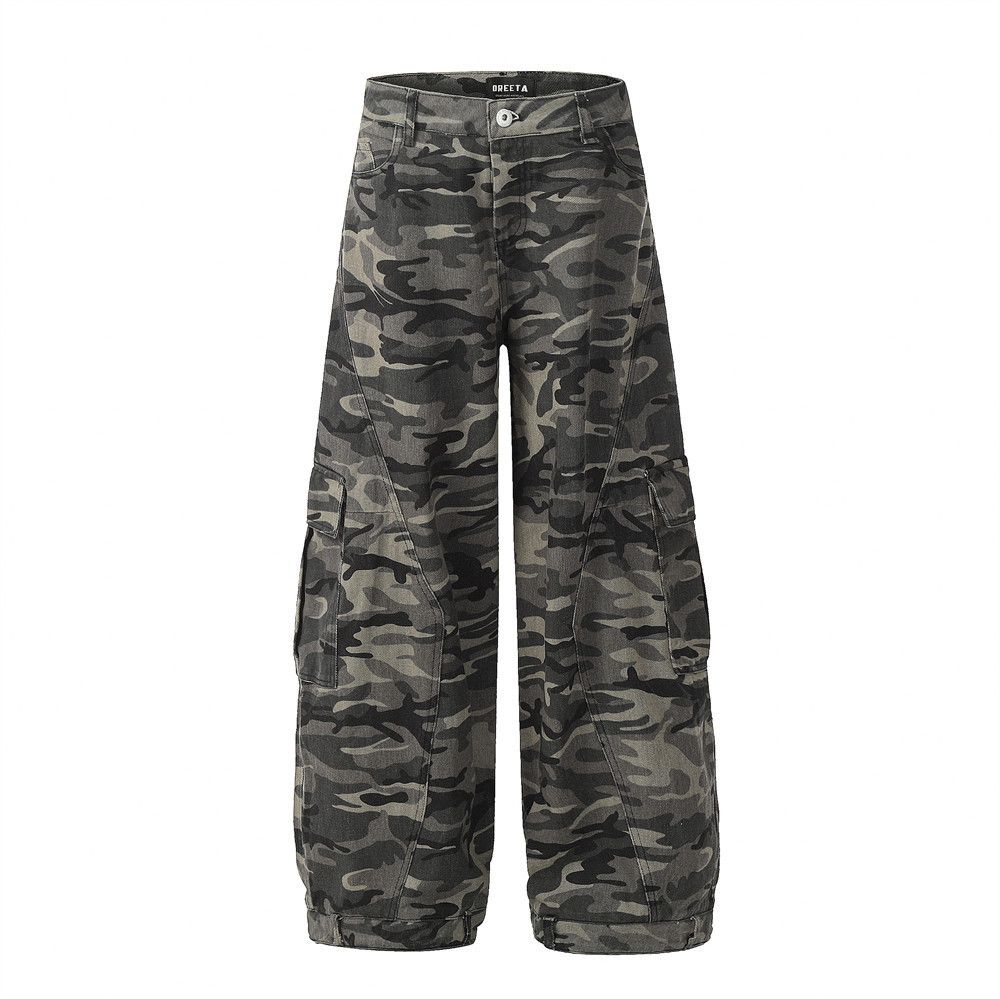 Japanese Brand × Jean Men's loose wide-leg street cargo camouflage machete jeans Size US 34 / EU 50 - 1 Thumbnail