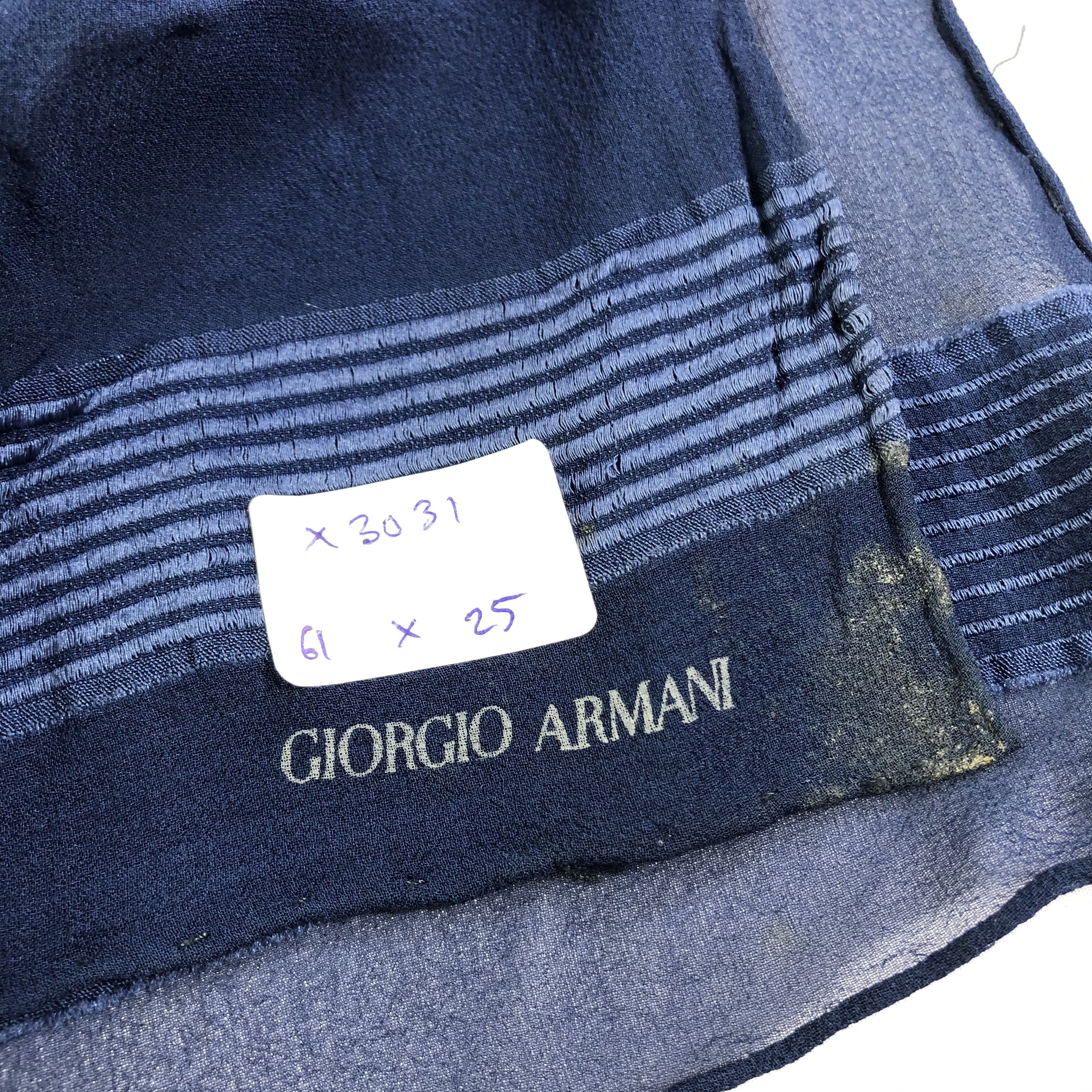 Giorgio Armani × Vintage Vintage Giorgio Armani Silk Scarf Size ONE SIZE - 8 Thumbnail