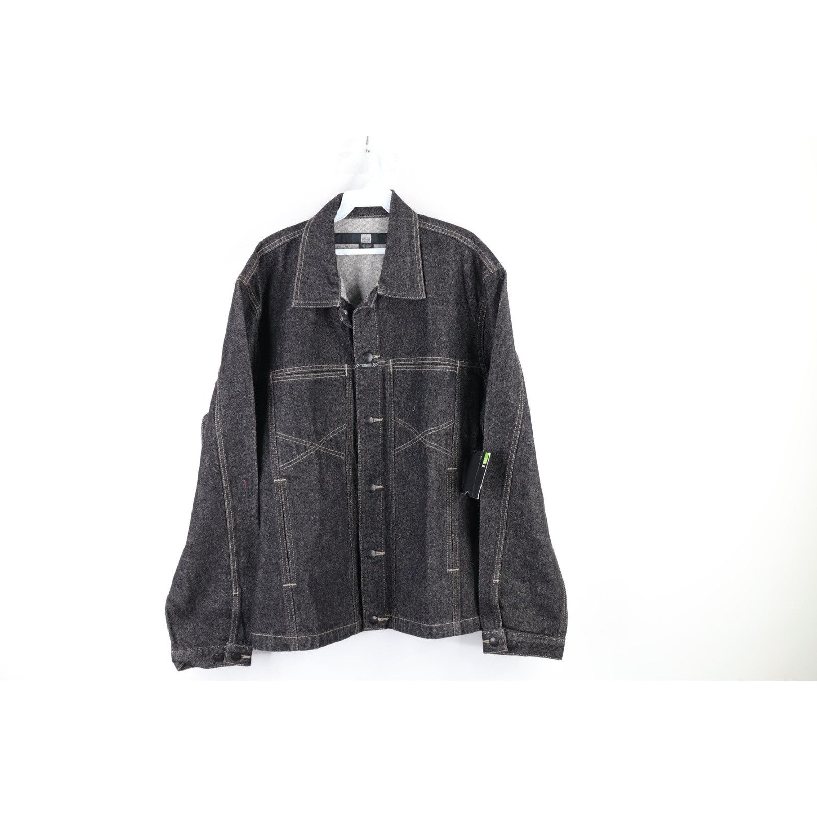 Marithe + Francois Girbaud × Vintage NOS Vintage 90s Marithe Francois Girbaud Denim Jacket Black Size US L / EU 52-54 / 3 - 1 Thumbnail