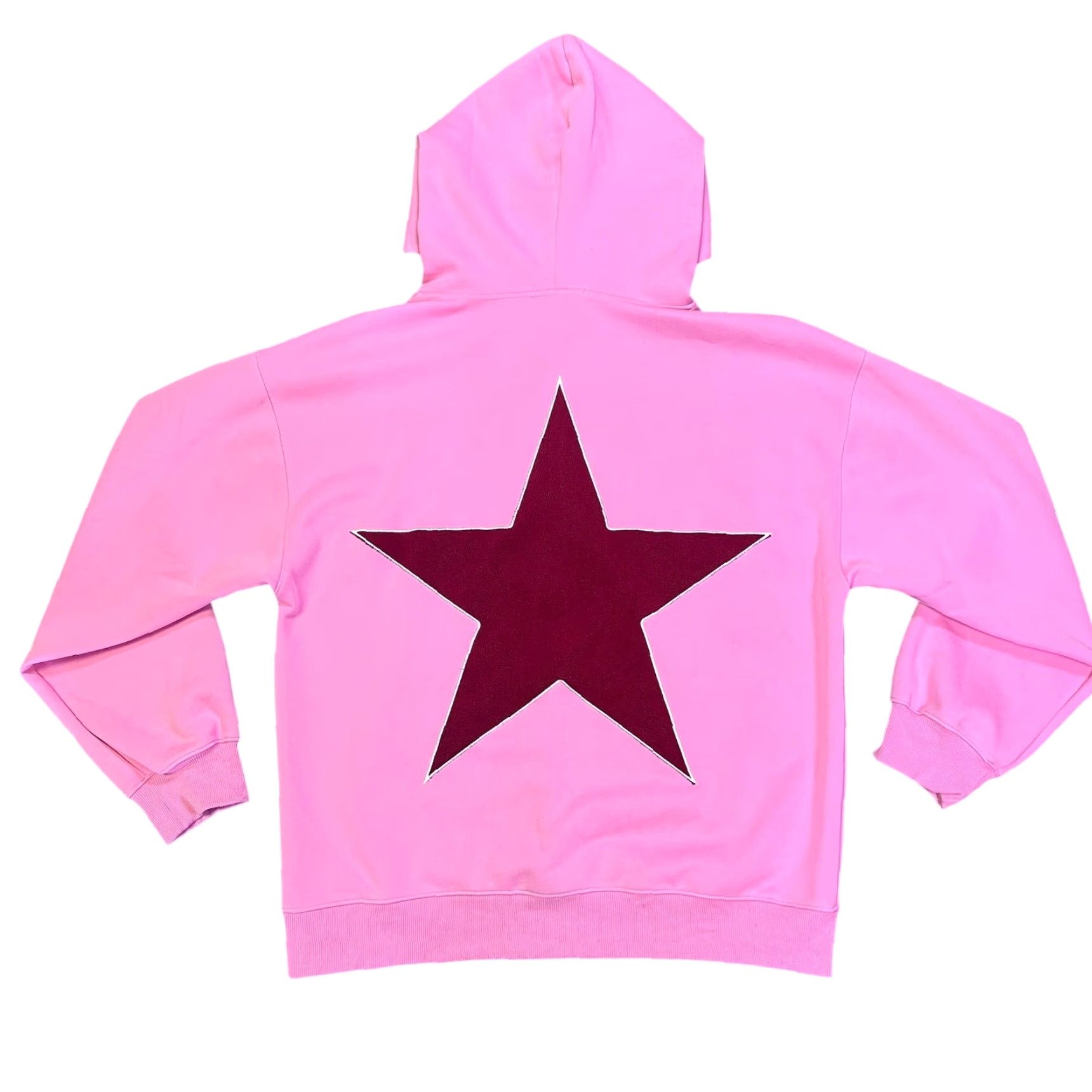 Vintage Aelfric Eden Hoodie Womens Medium Pink Star Oversized Fleece Sweatshirt Pullover Size M / US 6-8 / IT 42-44 - 2 Thumbnail