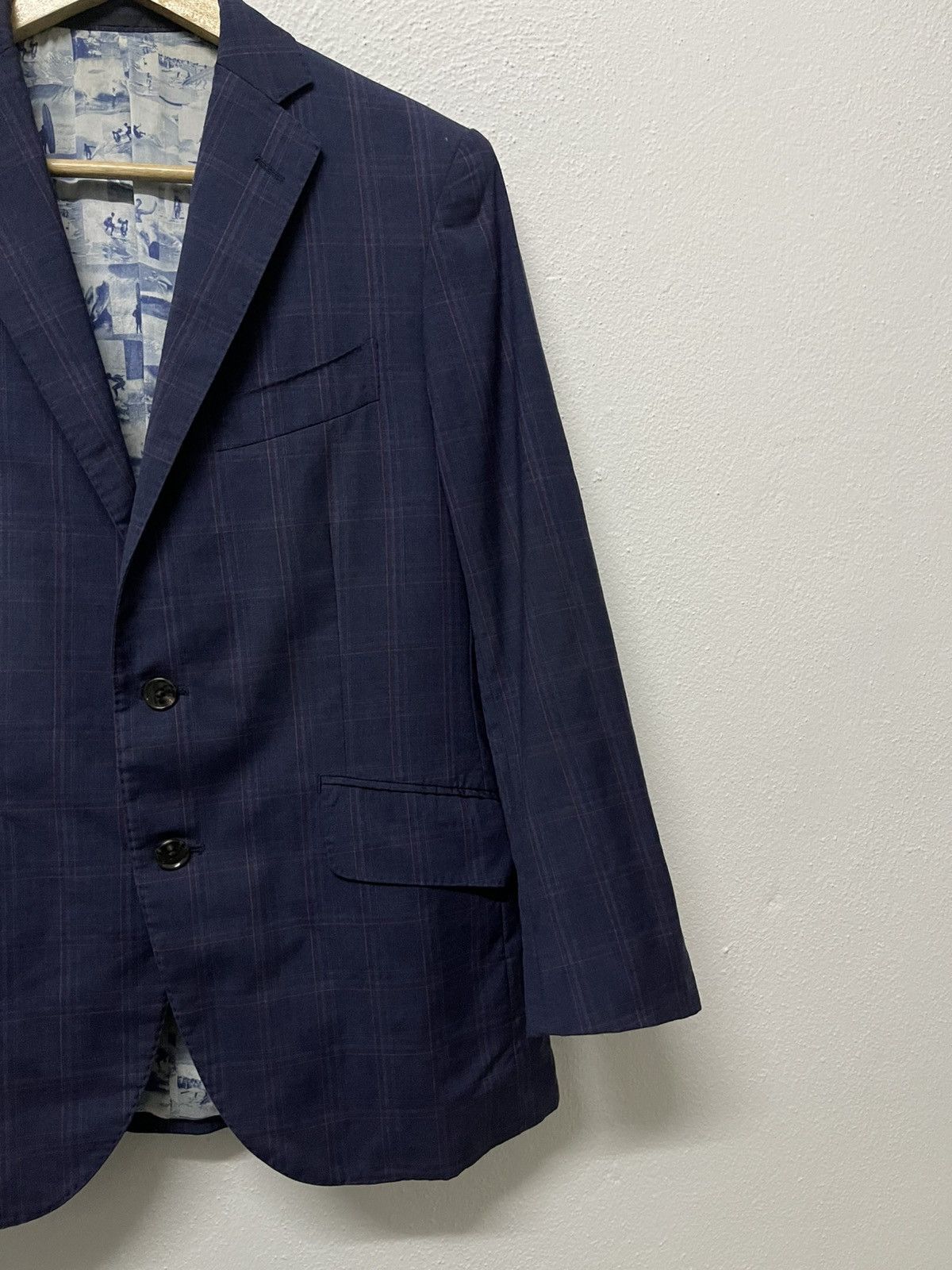 Loro Piana 90s LORO PIANA MOTS PLAID WOOL BLAZZER RARE DESIGN Size US M / EU 48-50 / 2 - 4 Thumbnail