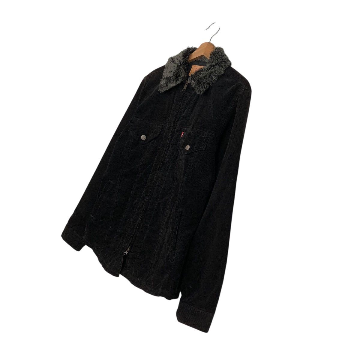 Levi's 📌Vintage Biker Chore Jacket Levi's Corduroy Mink Fur Collar Size US L / EU 52-54 / 3 - 3 Thumbnail