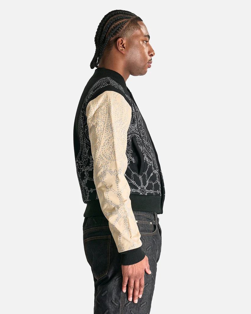 Who Decides War o1s1v1r1oon0925 Notre Dame Varsity Jacket in Black/Coal Size US L / EU 52-54 / 3 - 2 Thumbnail