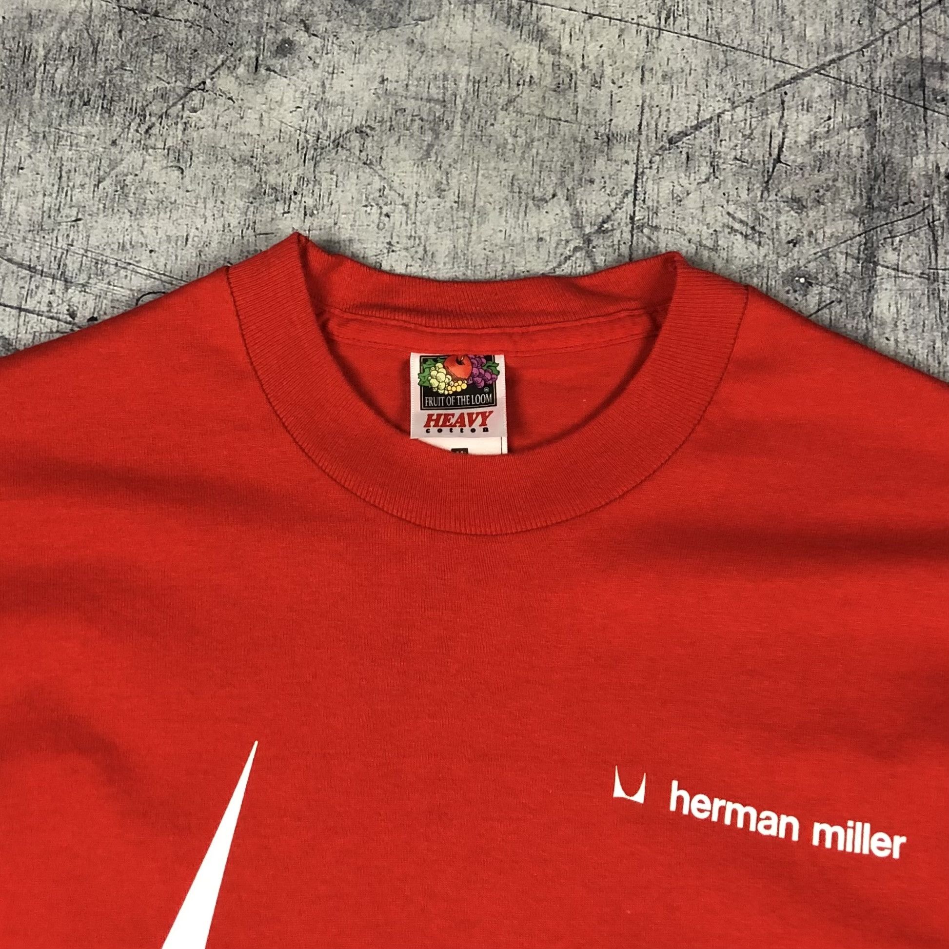 Vintage 90s Herman Miller USA Single Stitch Tee Size US M / EU 48-50 / 2 - 4 Thumbnail