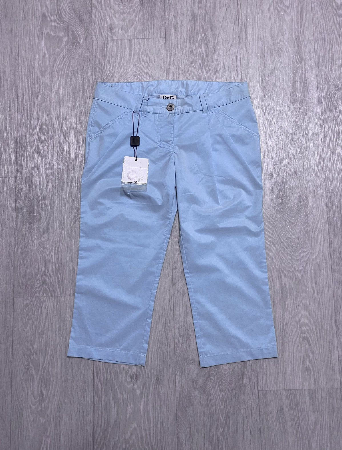 Dolce & Gabbana NWT Women’s Junior D&G Blue Polyester Shorts Capri Size 26" / US 2 / IT 38 - 2 Thumbnail