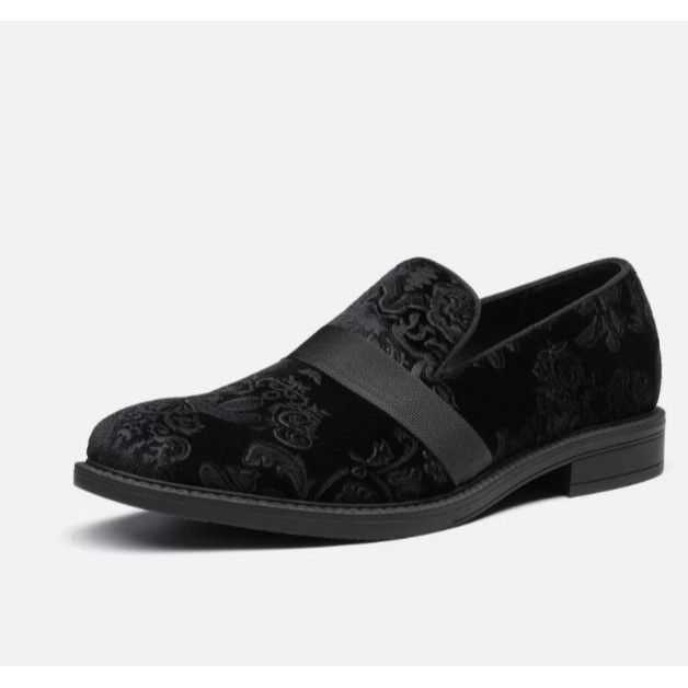 Other Bruno Marc Velvet Tuxedo Men's Dress Shoes Slip On Loafers M Size US 12 / EU 45 - 1 Thumbnail