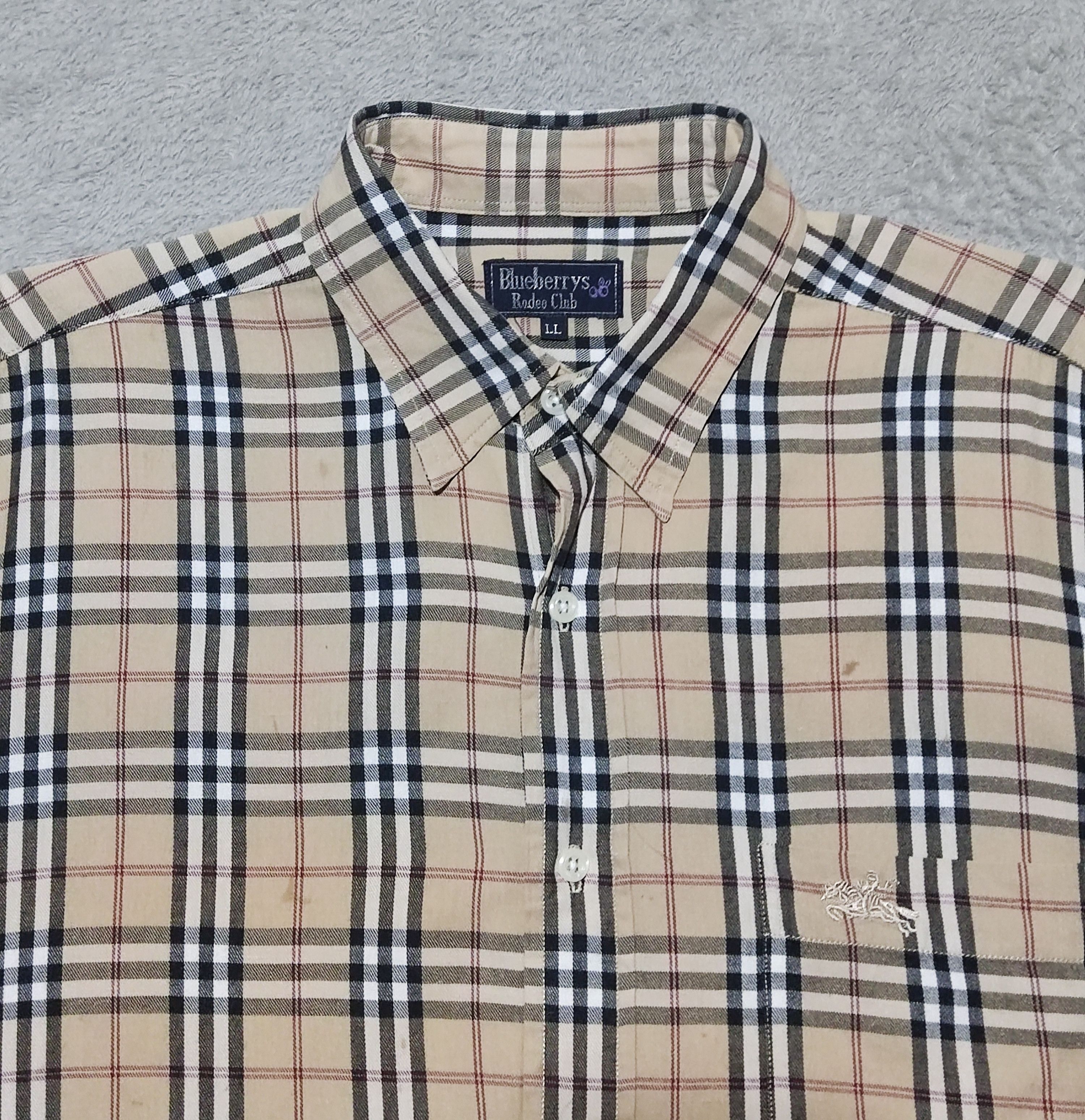 Burberry Vintage 80 Blueberrys Rodeo Club Nova Check Single Stitch Size US L / EU 52-54 / 3 - 3 Thumbnail