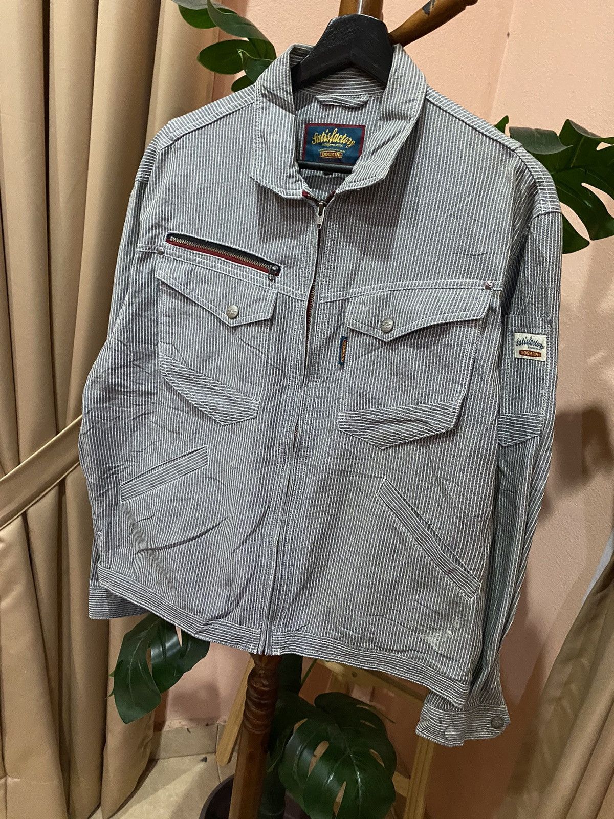Vintage Vintage Dogman Satisfactory Workwear Jacket – Striped Size US L / EU 52-54 / 3 - 2 Thumbnail