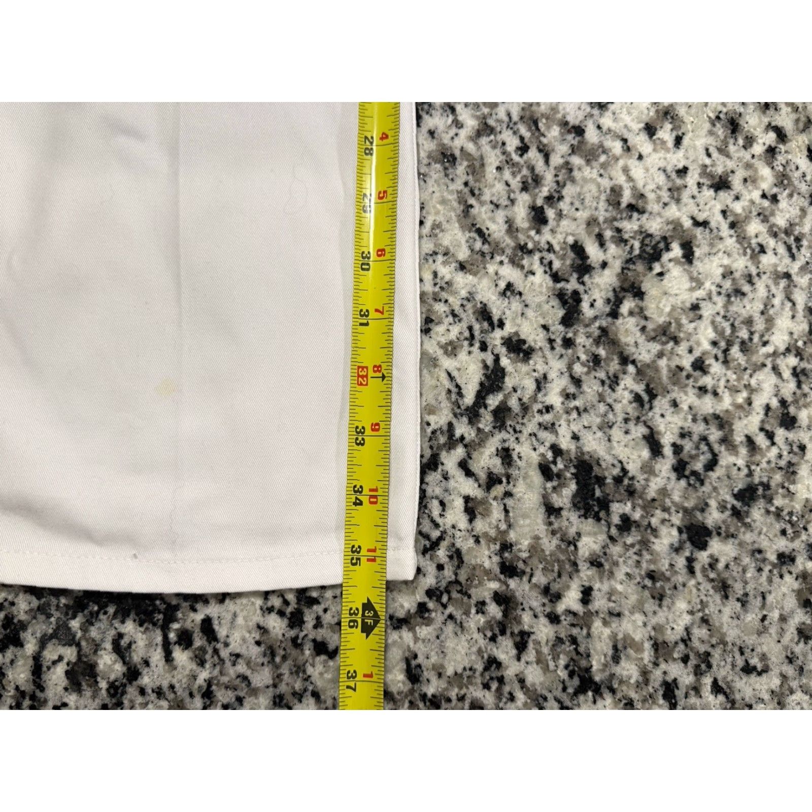 Izod VINTAGE Izod Lacoste Pants Chino White Solid Drawstring Elastic Waist Men Size S Straight Leg 35.5 in Inseam Mens Size US 29 - 4 Thumbnail
