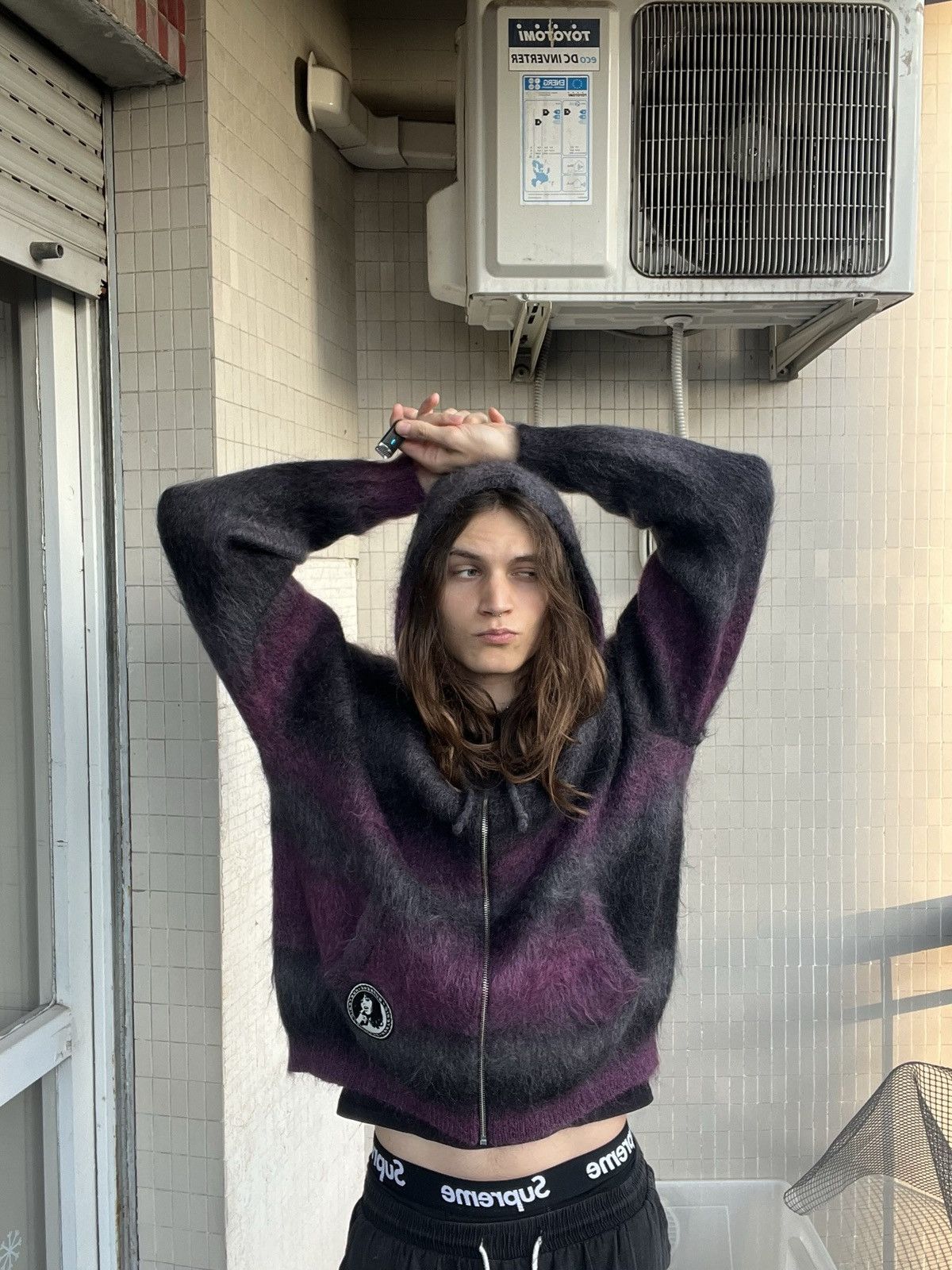 Hysteric Glamour × Supreme Supreme®/Hysteric Glamour Mohair Zip Up Hooded Sweater Size US M / EU 48-50 / 2 - 12 Thumbnail