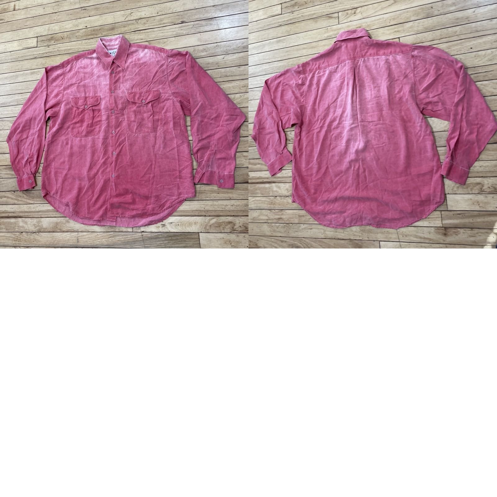 Pinko VINTAGE JOYPLUS Shirt Men L Pink Grunge 90s 70s Fade Button-Up Long Sleeve Collared Streetwear Casual Workwear Size US L / EU 52-54 / 3 - 11 Thumbnail