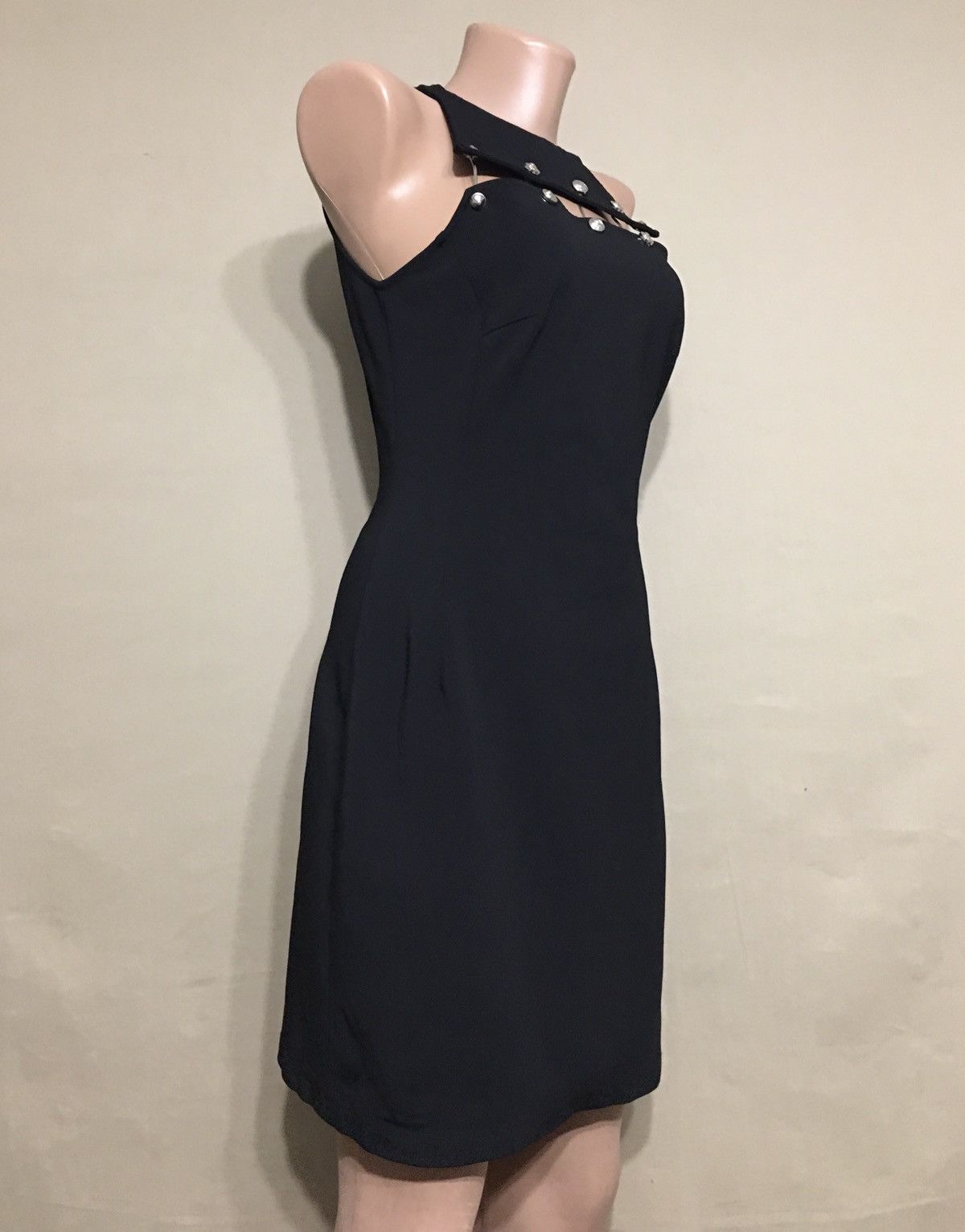 Anthony Vaccarello × Versus Versace VERSUS VERSACE + Anthony Vaccarello Black Mini Dress EU 44 Size M / US 6-8 / IT 42-44 - 8 Thumbnail