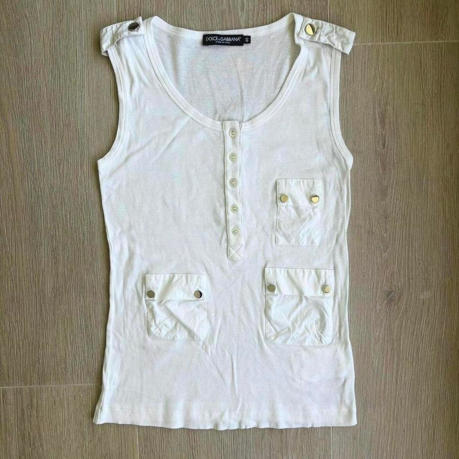 Dolce & Gabbana Vintage Multi Pocket Tank Top y2k