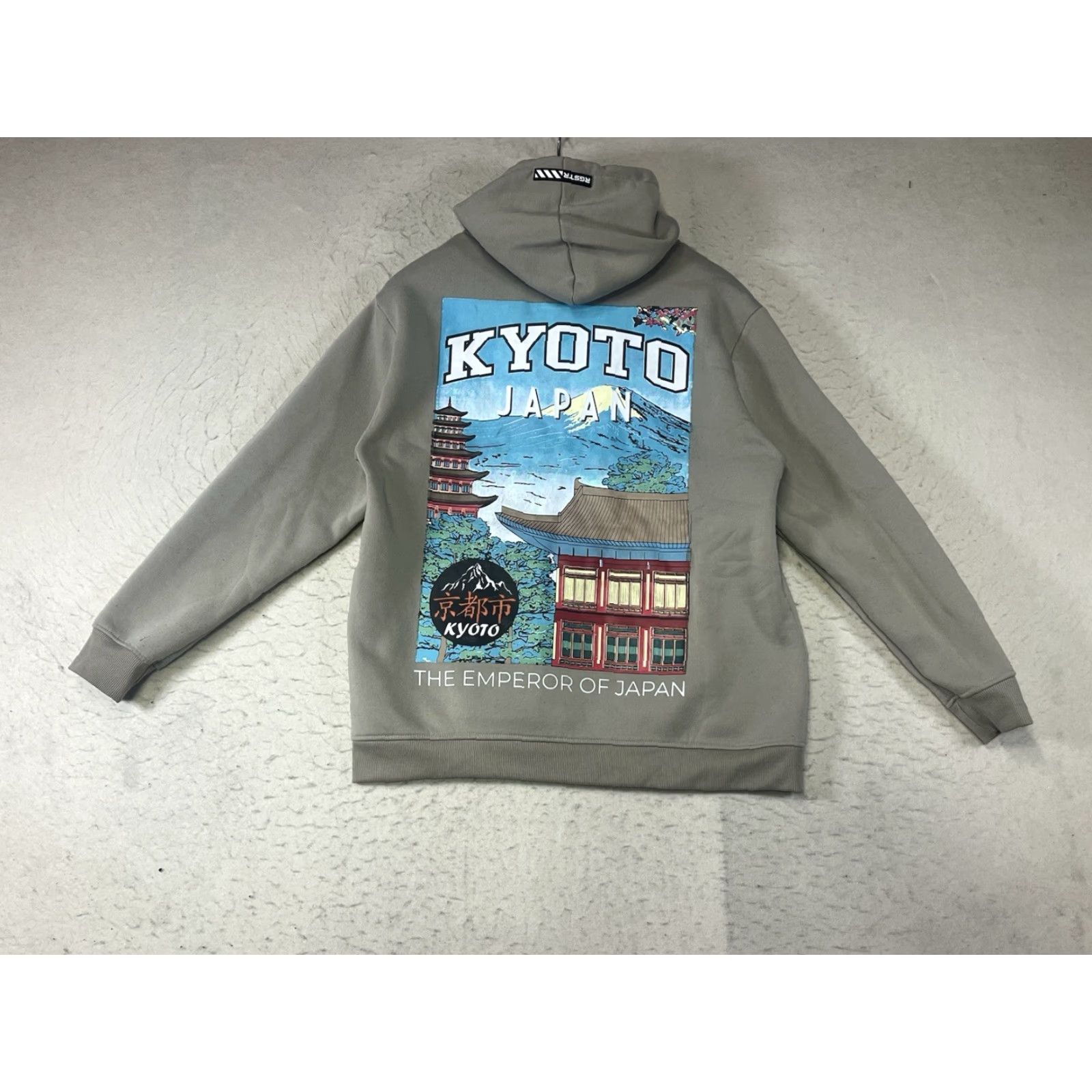 Vintage RGSTR Kyoto Beige Japanese Art Hoodie Sweatshirt Mens Medium Pullover Hooded Graphic Print Long Sleeve Tan Style: Pullover, Regular Size M Size US M / EU 48-50 / 2 - 2 Thumbnail