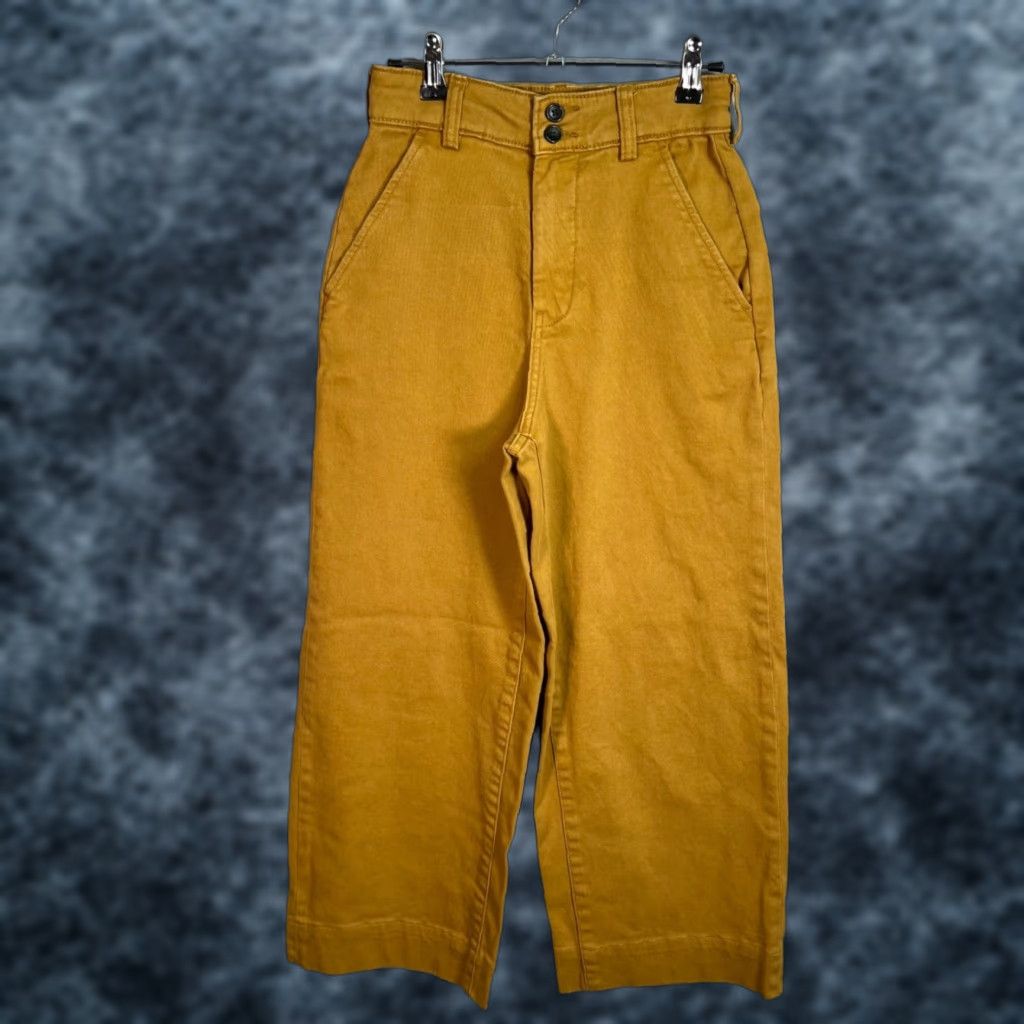 Everlane Everlane Wide-Leg Pants Womens 00 Brown Cropped Casual Preppy Size 24" / US 00 / IT 34 - 1 Thumbnail