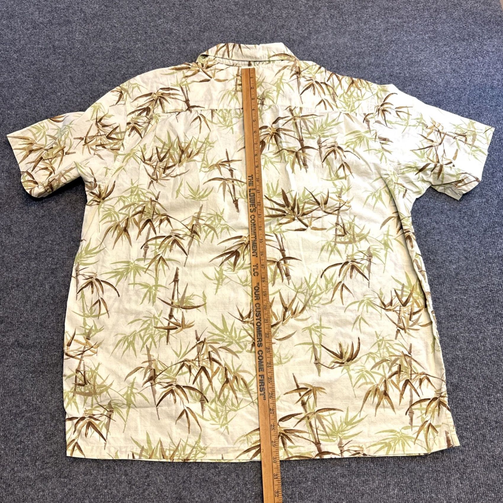 Vintage Columbia Shirt Mens XL Cream Brown Tropical Bamboo Beach Travel Vacation Button-Up Short Sleeve Casual Vintage: No Size US XL / EU 56 / 4 - 4 Thumbnail