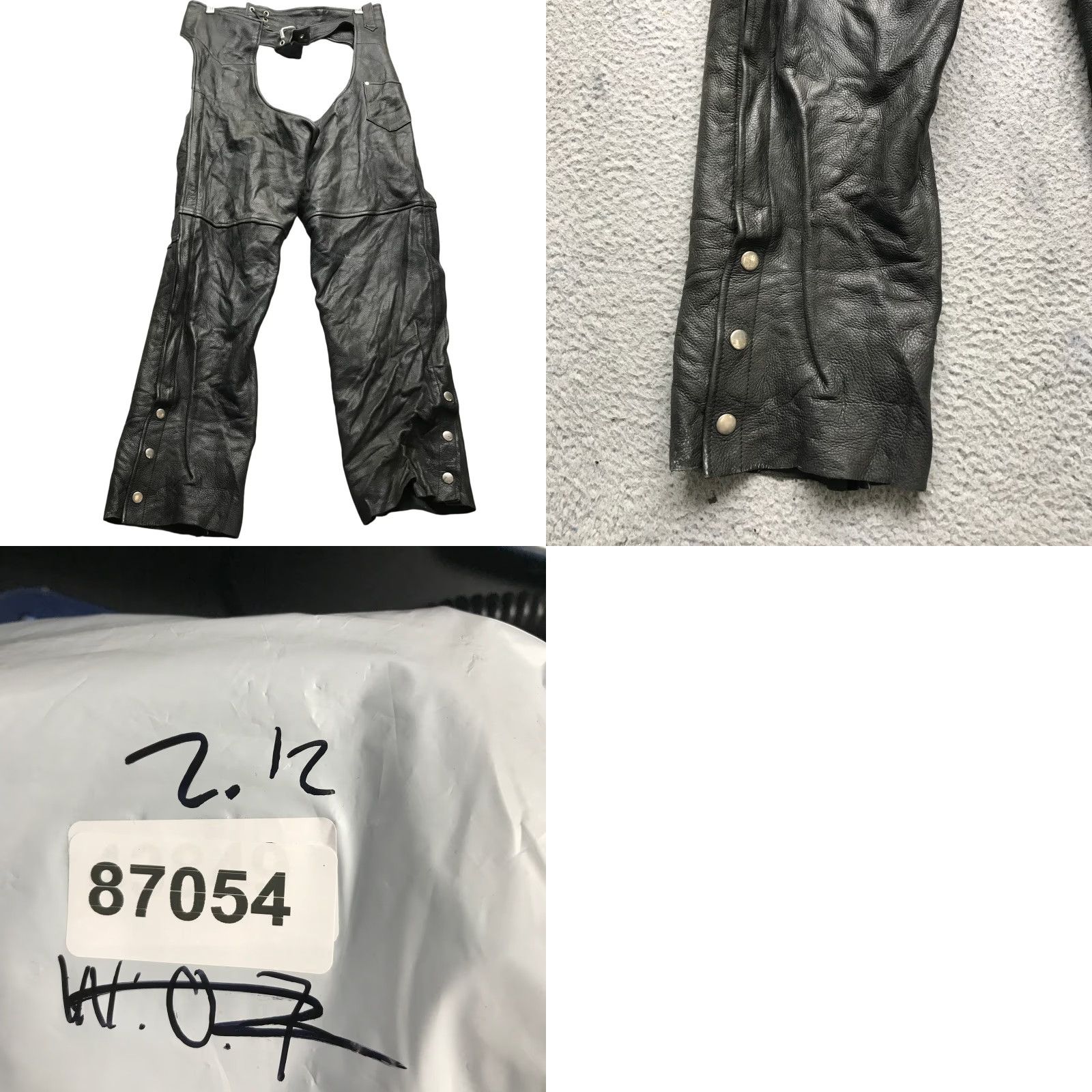 Chaps VINTAGE Himalaya Motor Bikewear Leather Pants Mens M Black Size US 31 - 8 Thumbnail